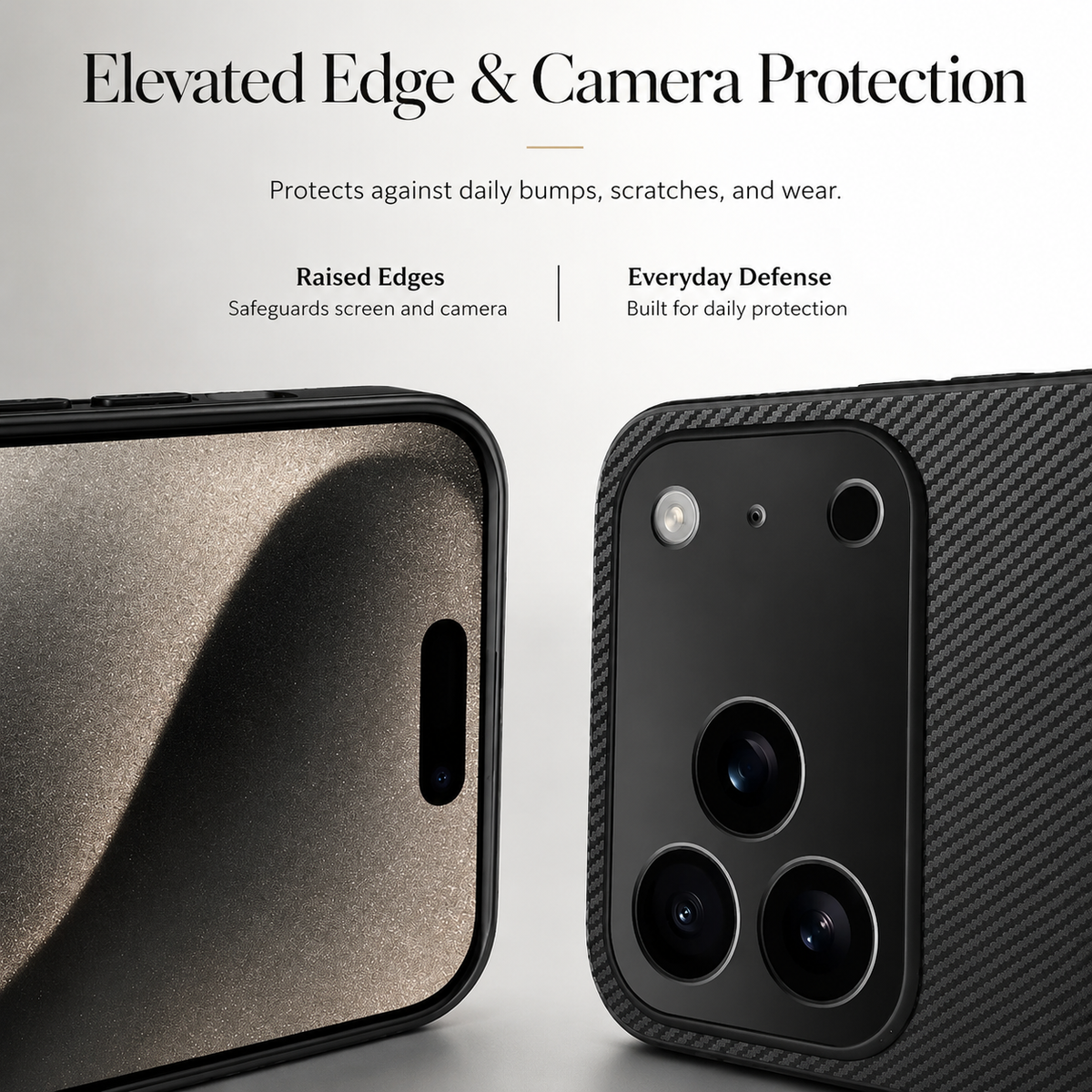 Premium iPhone Case Carbon Fiber Magnetic Shockproof Military Grade Ultrathin Protective Cover MagSafe Compatible Anti Scratch Lightweight Design Case
