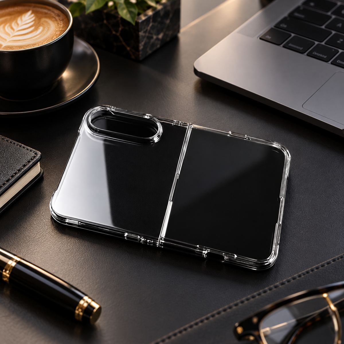Premium iPhone Case Classic Transparent Clear Ultra Thin Foldable Cover Shockproof Hard Back Slim Anti Scratch Durable Protective Phone Cover Shell Case