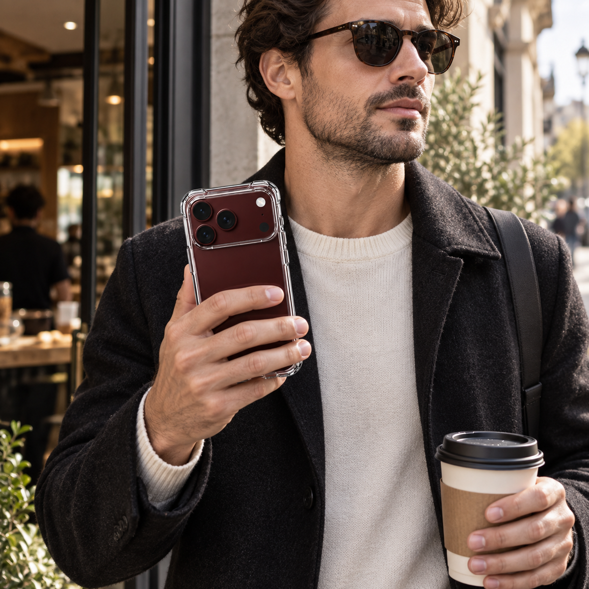 Premium iPhone Case Classic Transparent Clear Ultra Thin Foldable Cover Shockproof Hard Back Slim Anti Scratch Durable Protective Phone Cover Shell Case