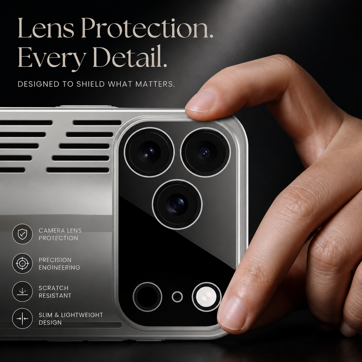 Premium iPhone Case Cooling Shockproof PC TPU Protective Cover Heat Dissipation Anti Scratch Anti Fingerprint Non Slip Water Resistant Plated Slim Case