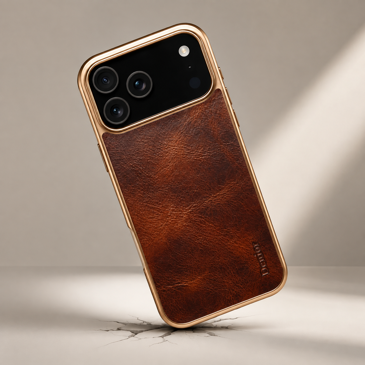 Premium iPhone Case Cowhide Leather Electroplated Cover Non Slip Skin Friendly Heat Resistant Slim Protective Case Minimalist Durable Finish Daily Use