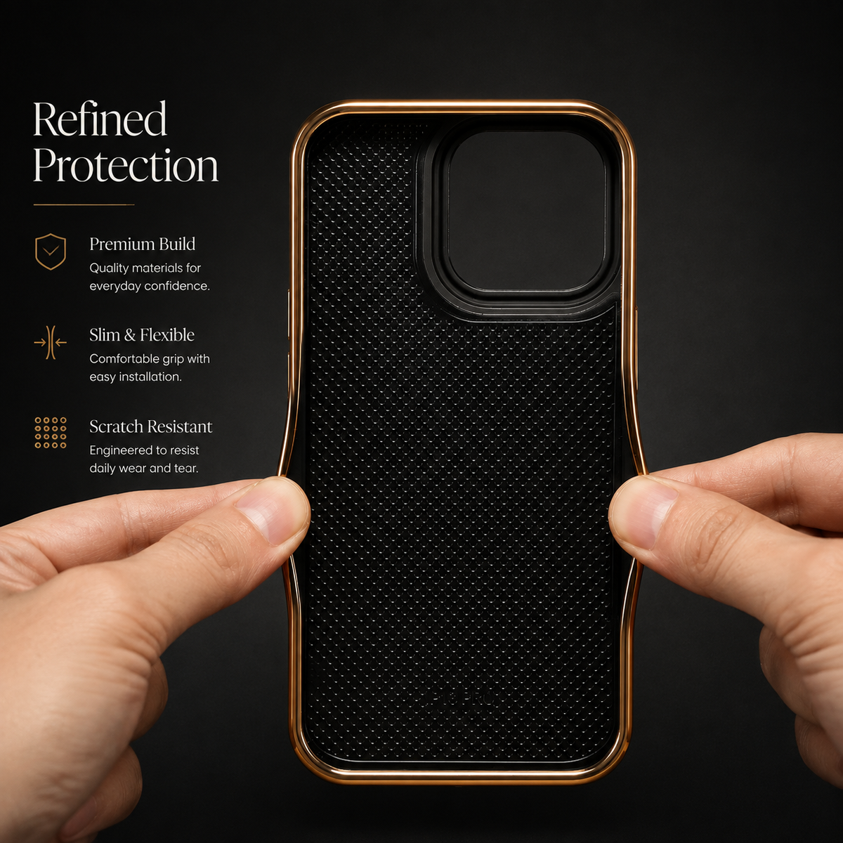 Premium iPhone Case Cowhide Leather Electroplated Cover Non Slip Skin Friendly Heat Resistant Slim Protective Case Minimalist Durable Finish Daily Use