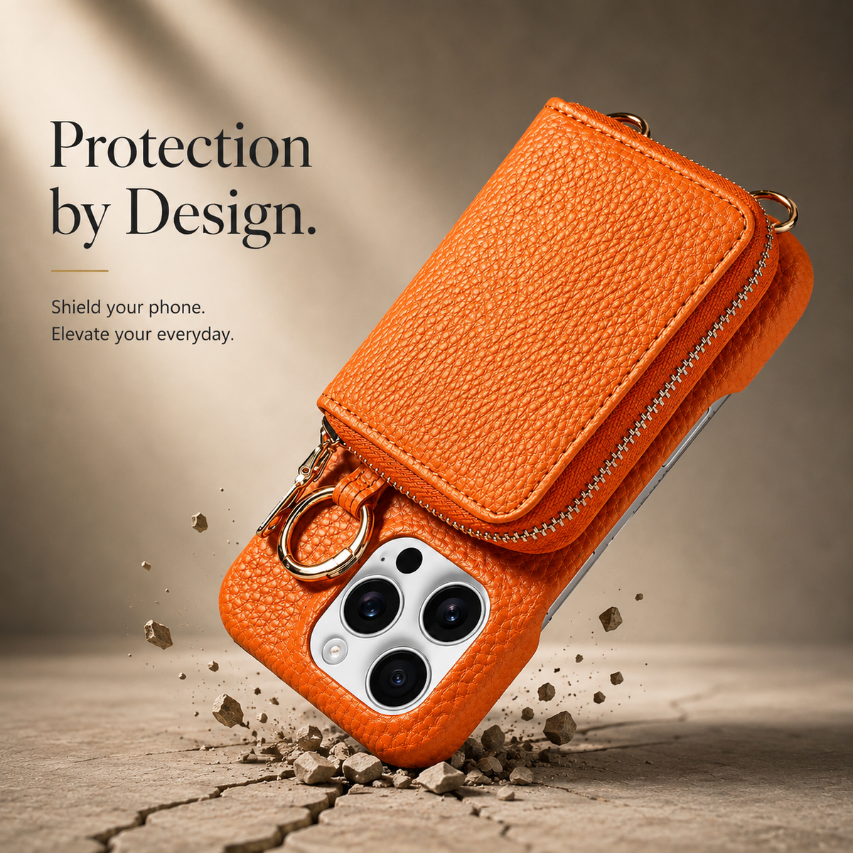 Premium iPhone Case Crossbody Wallet Card Holder Ring Stand Faux Leather Shockproof Protective Cover Full Coverage Adjustable Lanyard Slim Design Grip