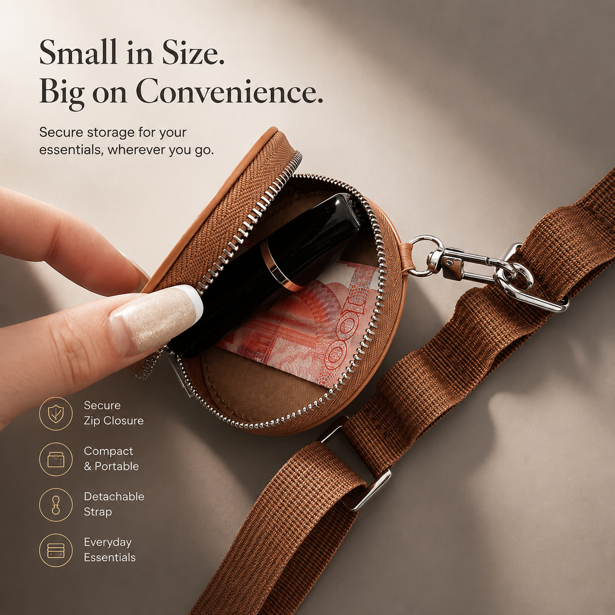 Premium iPhone Case Crossbody Wallet Purse Card Slot Coin Pocket RFID Protection Leather Strap MagSafe Compatible Shockproof Full Body Slim Design Use
