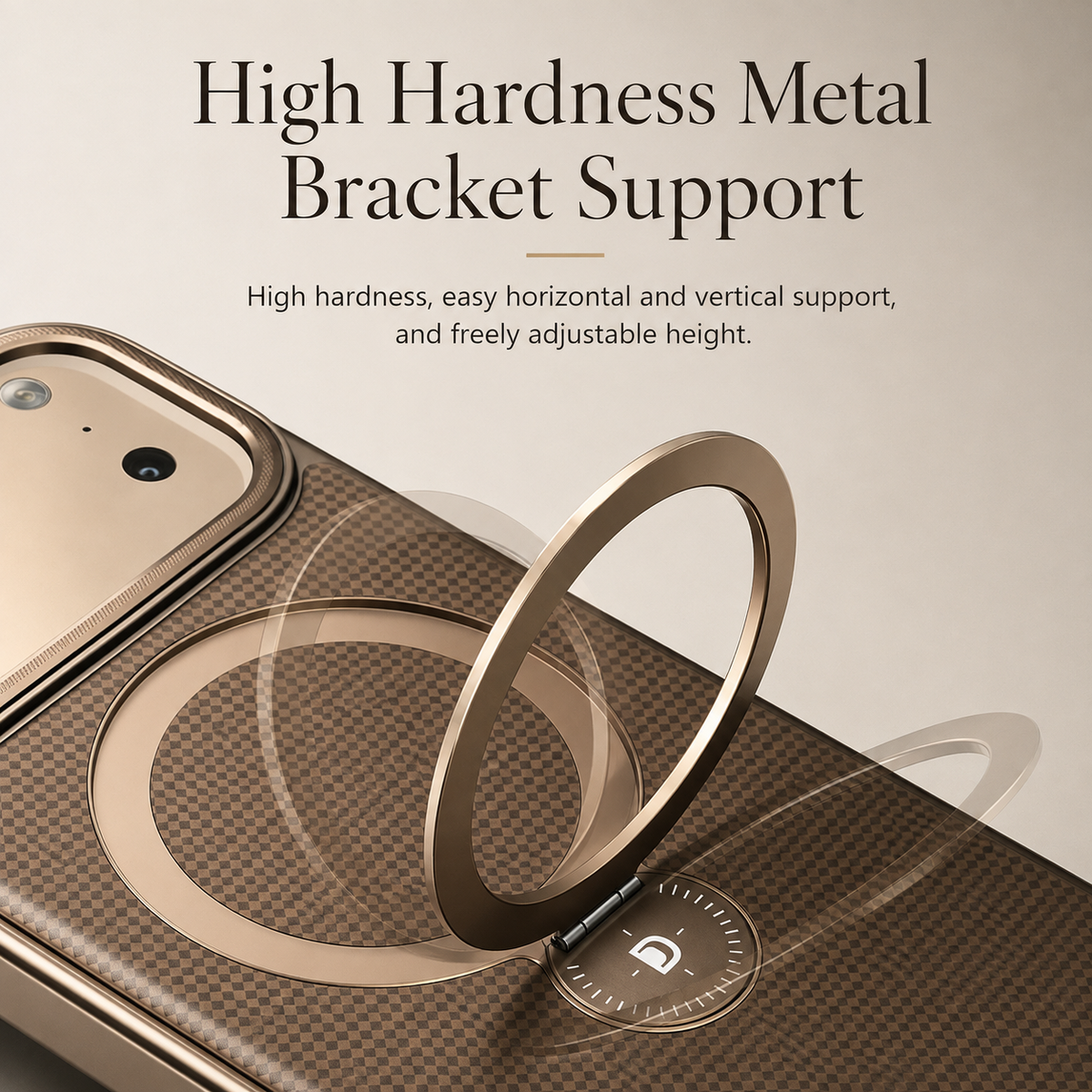 Premium iPhone Case Diamond Pattern Leather MagSafe Cover Rotating Bracket Holder Full Coverage Shockproof Anti Fingerprint Grip Protective Design Case