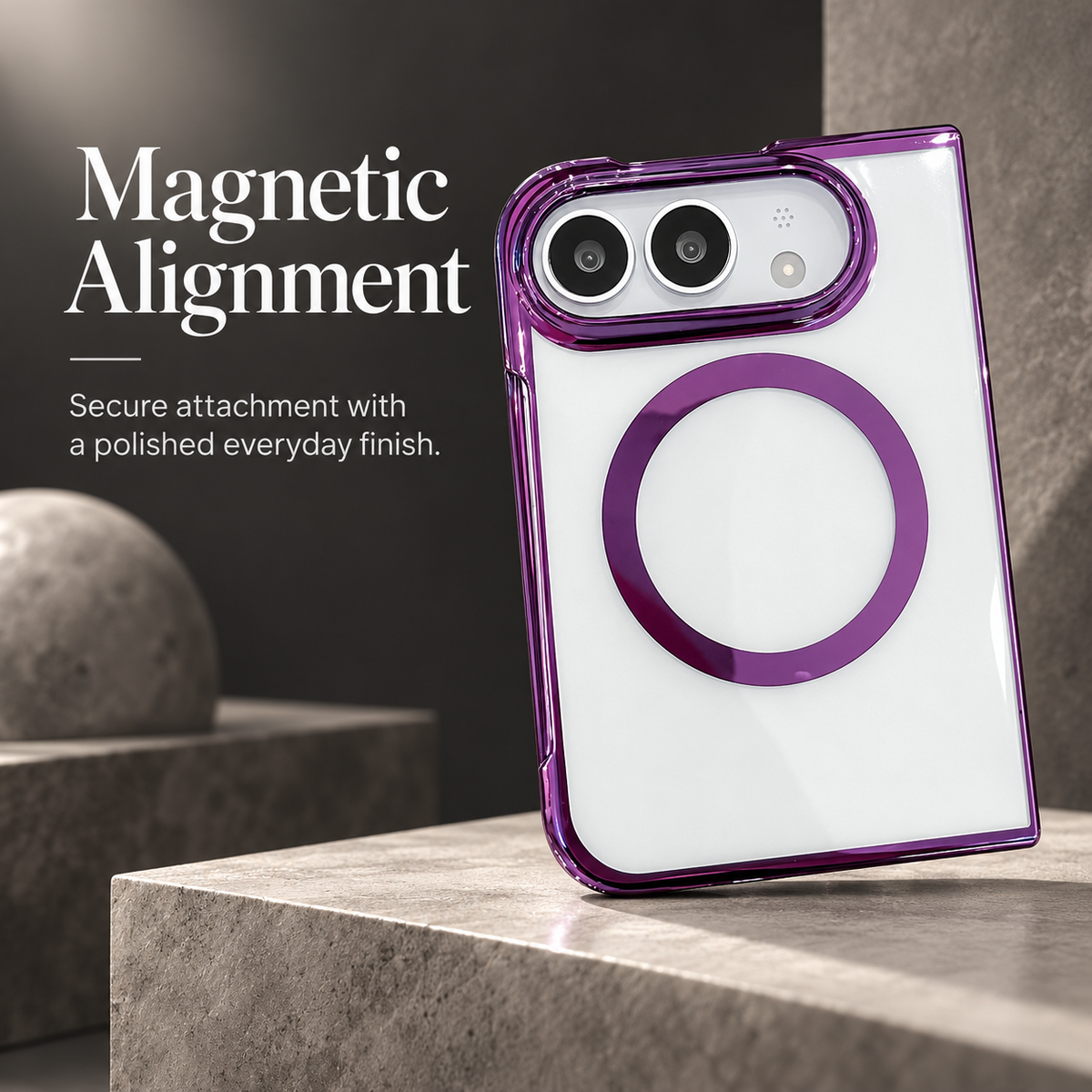 Premium iPhone Case Electroplated Magnetic Clear Transparent Foldable Cover Shockproof Slim Anti Scratch Durable Fashion Protective Phone Cover Shell Case