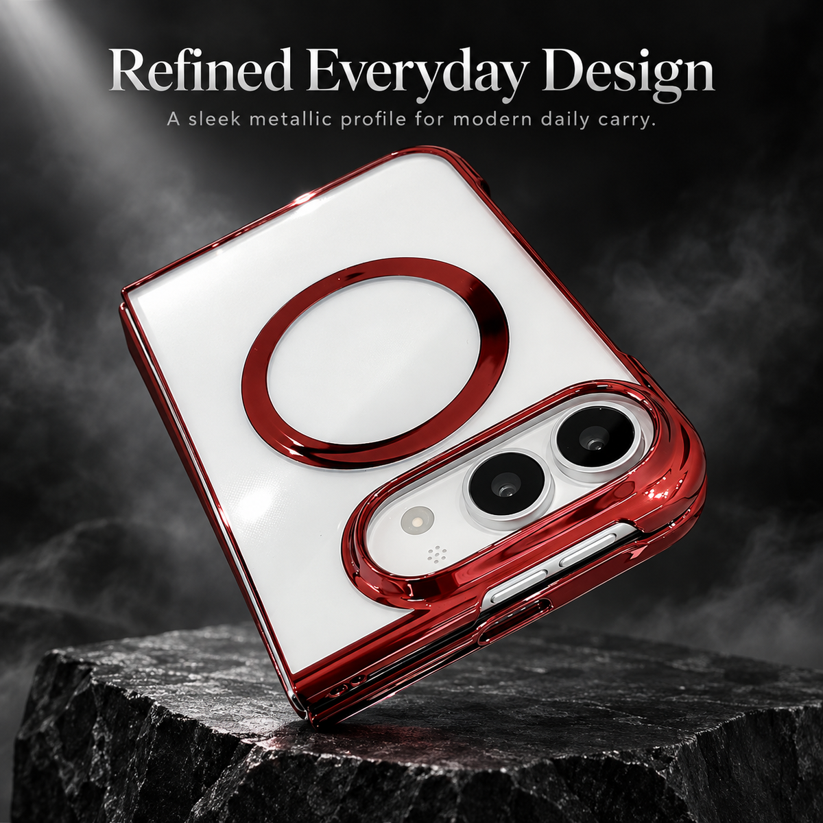 Premium iPhone Case Electroplated Magnetic Clear Transparent Foldable Cover Shockproof Slim Anti Scratch Durable Fashion Protective Phone Cover Shell Case