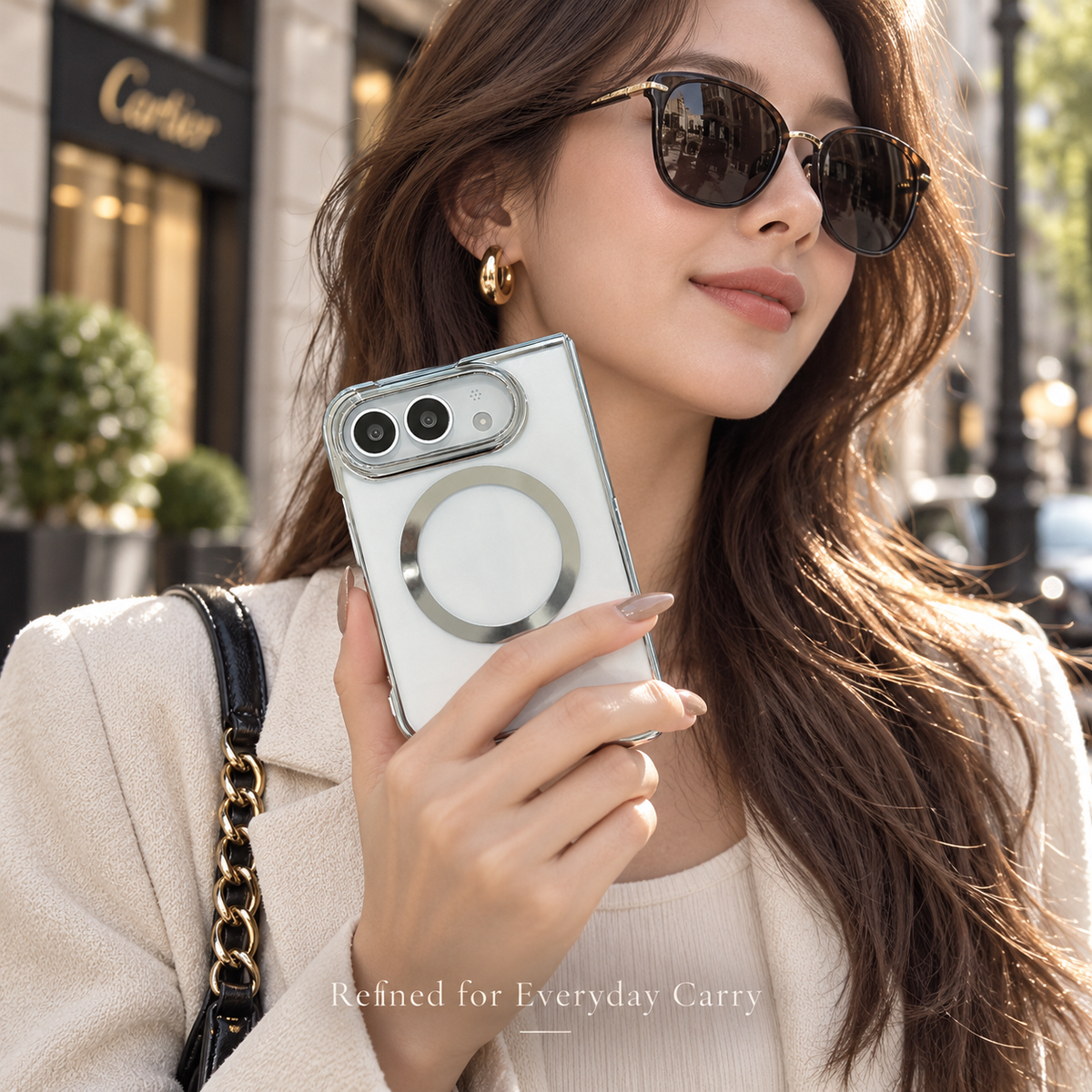 Premium iPhone Case Electroplated Magnetic Clear Transparent Foldable Cover Shockproof Slim Anti Scratch Durable Fashion Protective Phone Cover Shell Case