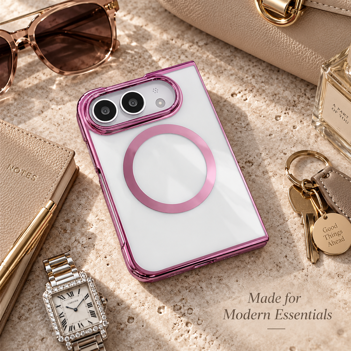 Premium iPhone Case Electroplated Magnetic Clear Transparent Foldable Cover Shockproof Slim Anti Scratch Durable Fashion Protective Phone Cover Shell Case