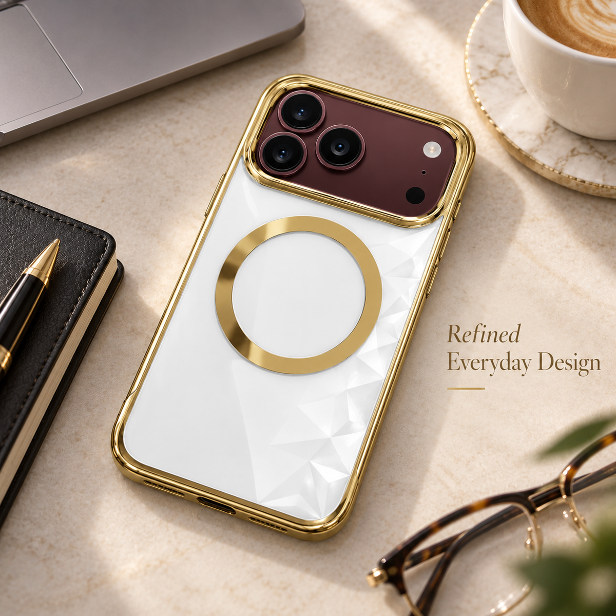Premium iPhone Case Electroplated Magnetic Clear Transparent Foldable Cover Shockproof Slim Anti Scratch Durable Fashion Protective Phone Cover Shell Case