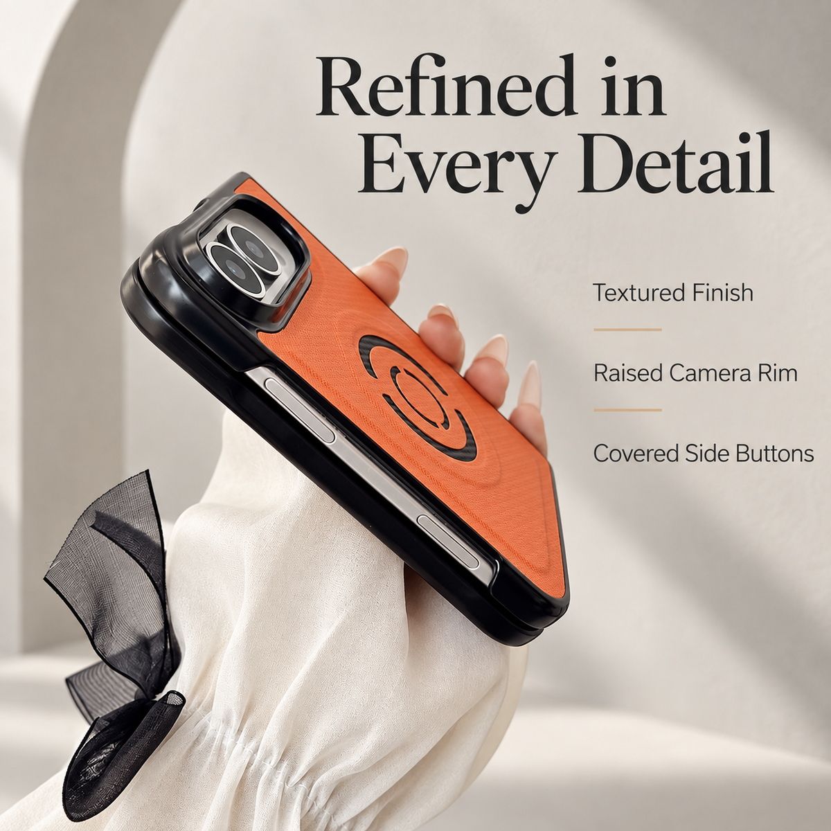 Premium iPhone Case Fabric Leather Magnetic MagSafe Anti Drop Non Slip Full Camera Protection Shockproof Slim Durable Luxury Protective Back Phone Cover Case