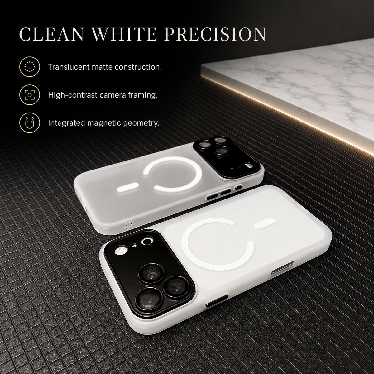 Premium iPhone Case Fashion Matte Transparent MagSafe Magnetic Back Shockproof Anti Fingerprint Slim Non Slip Durable Clear Protective Phone Cover Shell Case