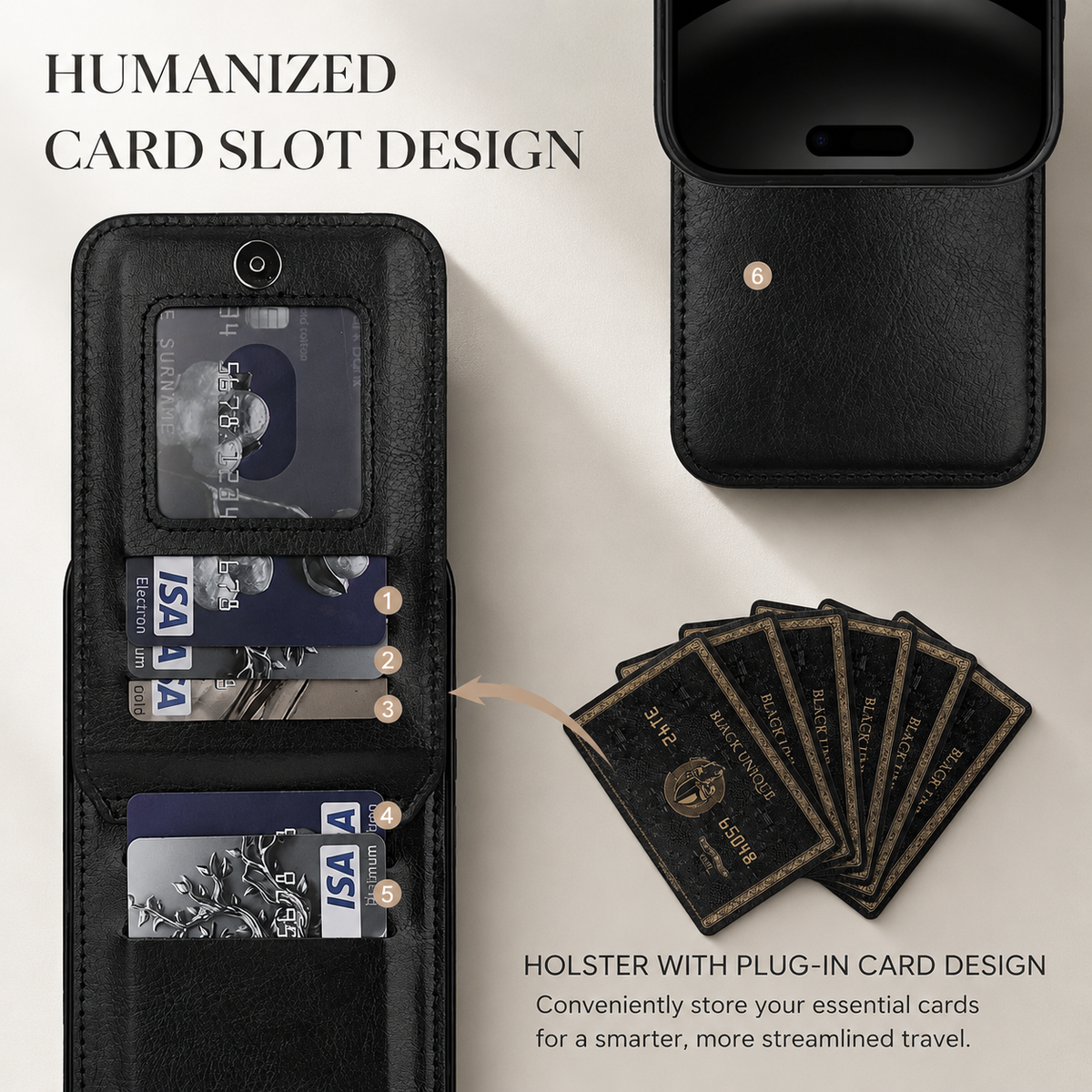 Premium iPhone Case Flip Wallet Card Holder Leather Cover Stand Shockproof Anti Fingerprint Protective Full Coverage Magnetic Retro Slim Design