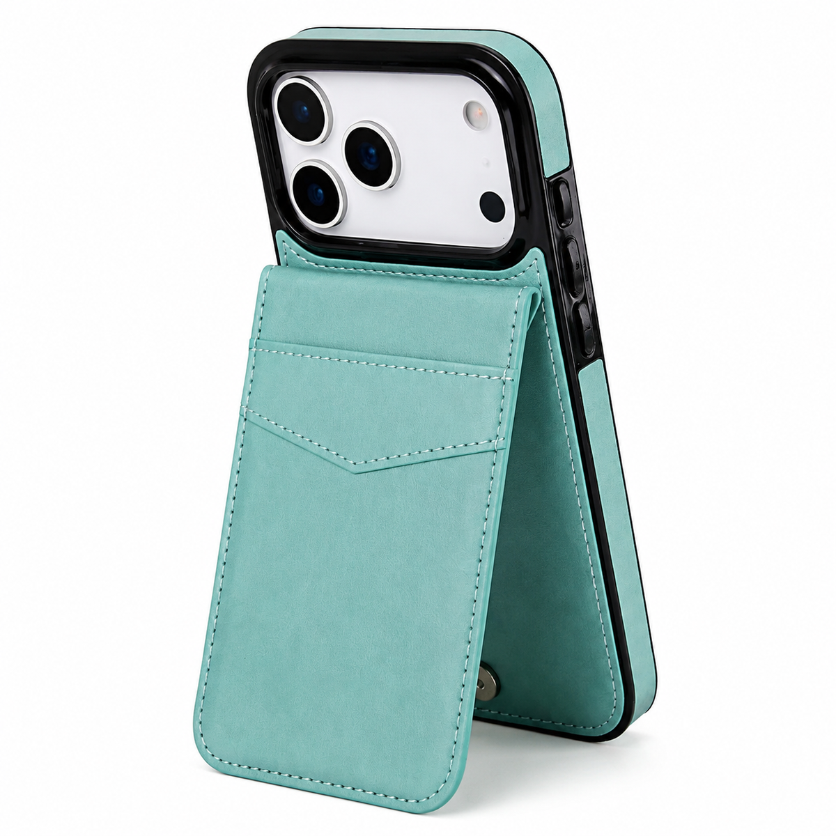 Premium iPhone Case Flip Wallet Card Holder Leather Cover Stand Shockproof Anti Fingerprint Protective Full Coverage Magnetic Retro Slim Design