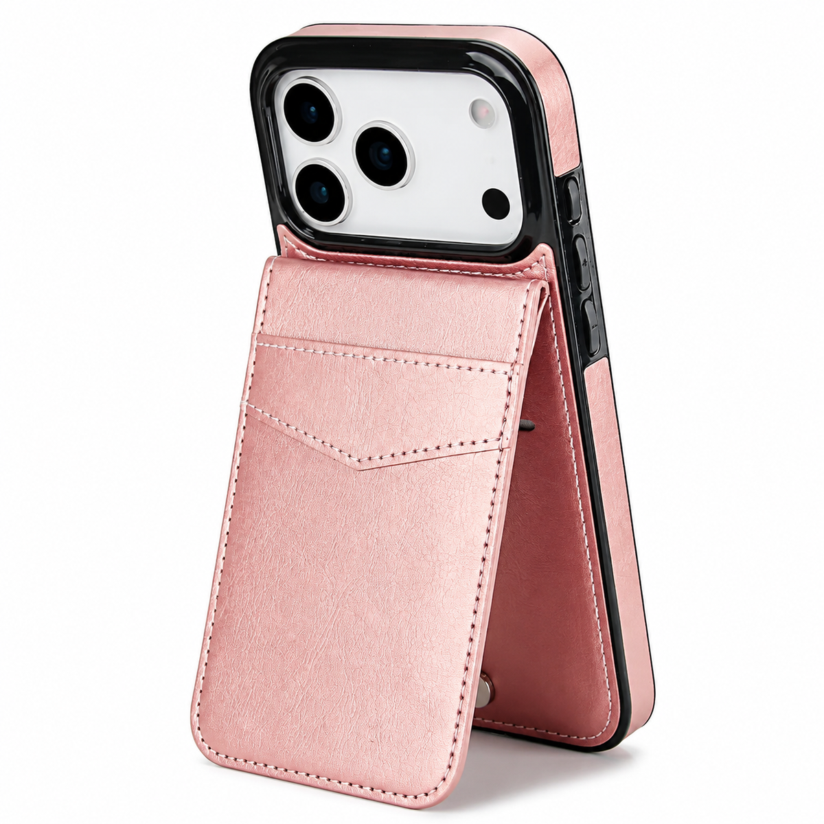 Premium iPhone Case Flip Wallet Card Holder Leather Cover Stand Shockproof Anti Fingerprint Protective Full Coverage Magnetic Retro Slim Design
