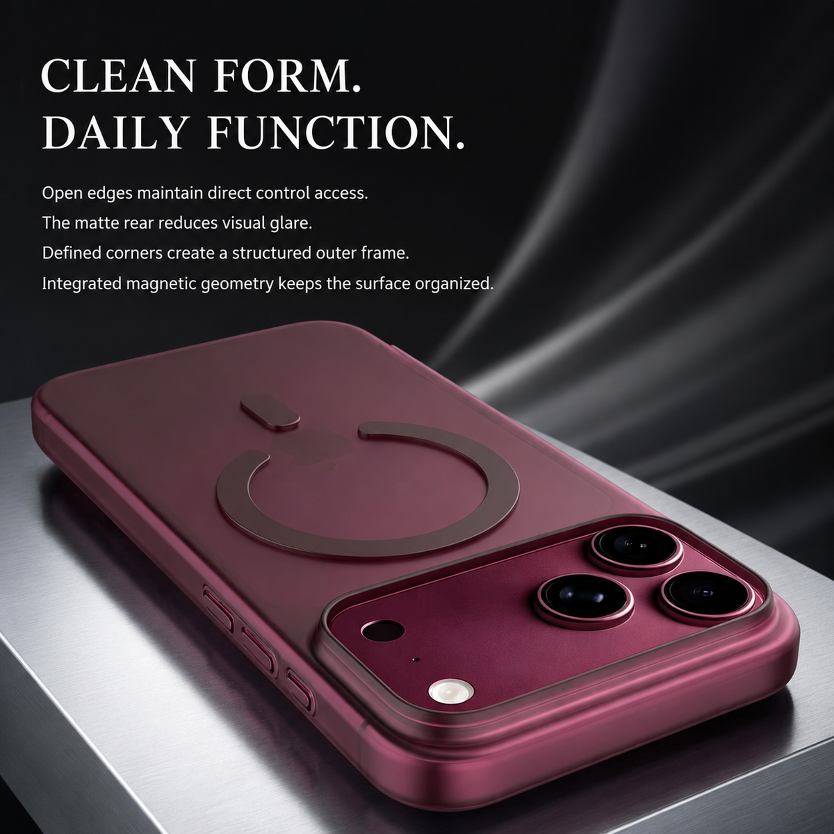Premium iPhone Case Frosted Matte Translucent Clear MagSafe Magnetic Hard PC Ultra Thin Shockproof Anti Scratch Slim Lightweight Durable Protective Phone Cover