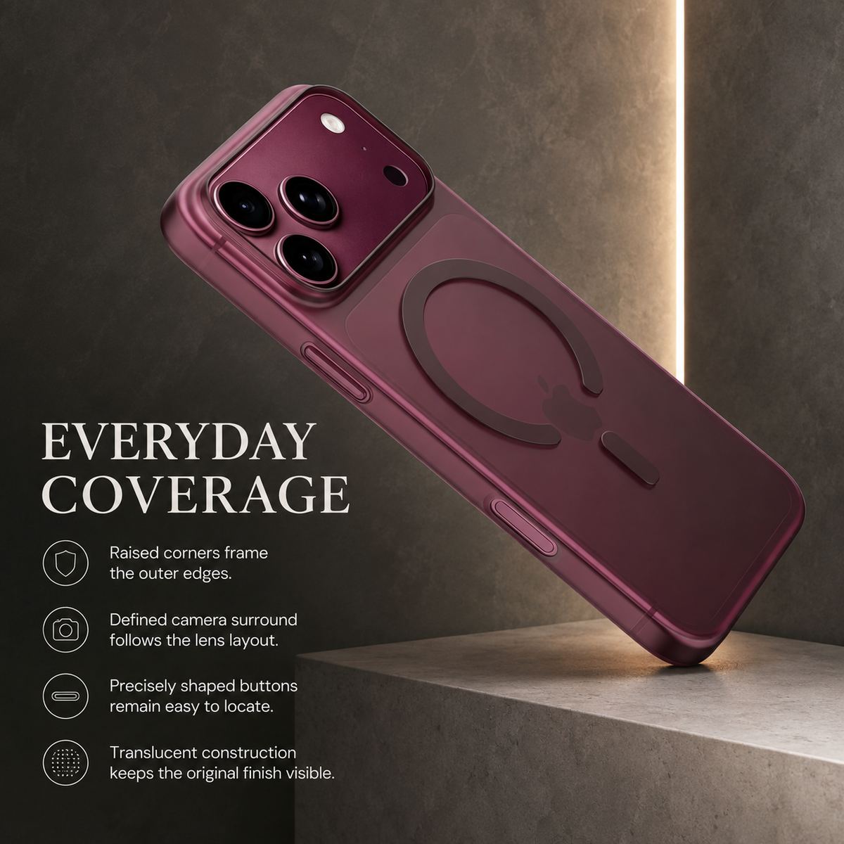 Premium iPhone Case Frosted Matte Translucent Clear MagSafe Magnetic Hard PC Ultra Thin Shockproof Anti Scratch Slim Lightweight Durable Protective Phone Cover