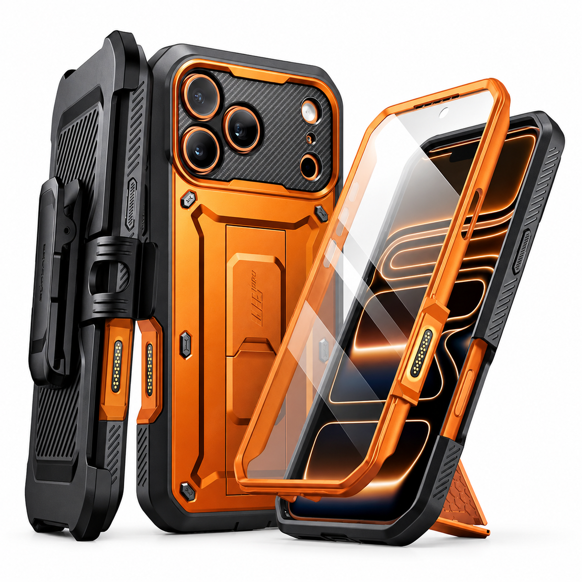 Premium iPhone Case Full Body Shockproof Armor Built In Screen Protector Heavy Duty PC TPU Rugged Protective Cover Reinforced Drop Protection Bumper