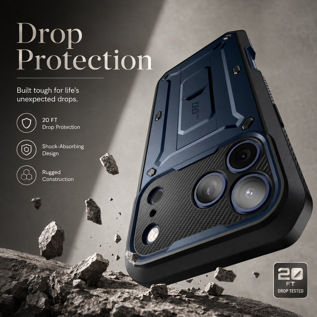 Premium iPhone Case Full Body Shockproof Armor Built In Screen Protector Heavy Duty PC TPU Rugged Protective Cover Reinforced Drop Protection Bumper