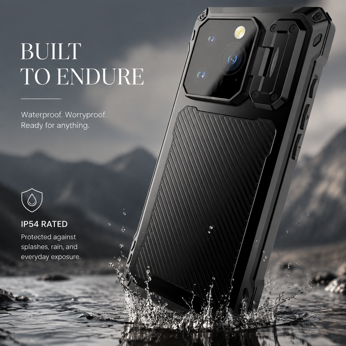 Premium iPhone Case Full Body Shockproof Screen Protector Sliding Camera Cover Kickstand Heavy Duty Anti Slip Scratch Resistant Protective Cover Design