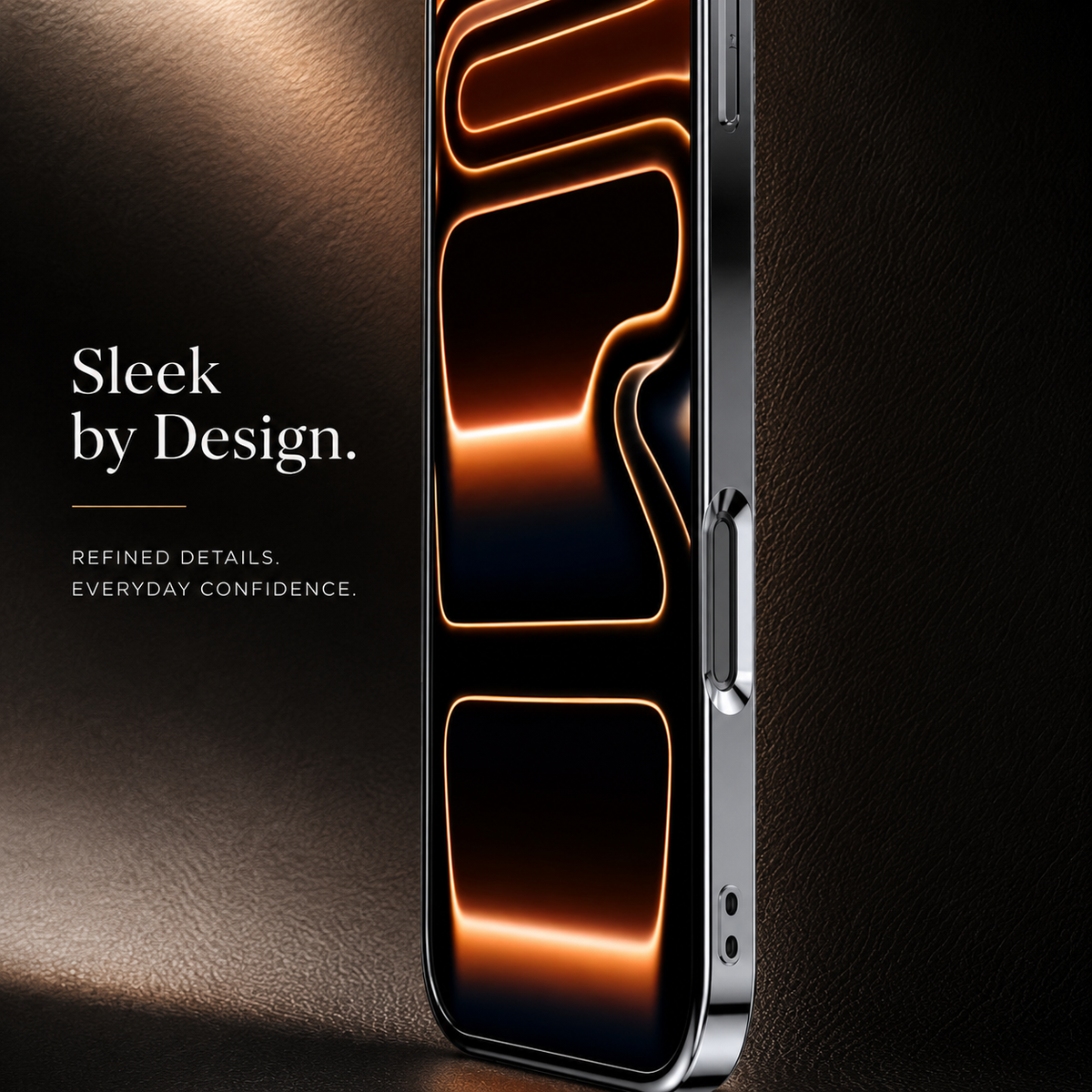 Premium iPhone Case Genuine Cowhide Leather Shockproof Cover Full Camera Lens Guard Anti-Slip Matte Finish Slim Protective Case for Everyday Daily Use