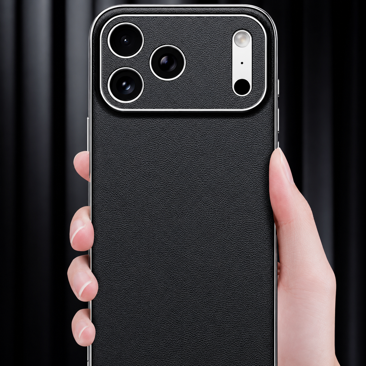Premium iPhone Case Genuine Cowhide Leather Shockproof Cover Full Camera Lens Guard Anti-Slip Matte Finish Slim Protective Case for Everyday Daily Use