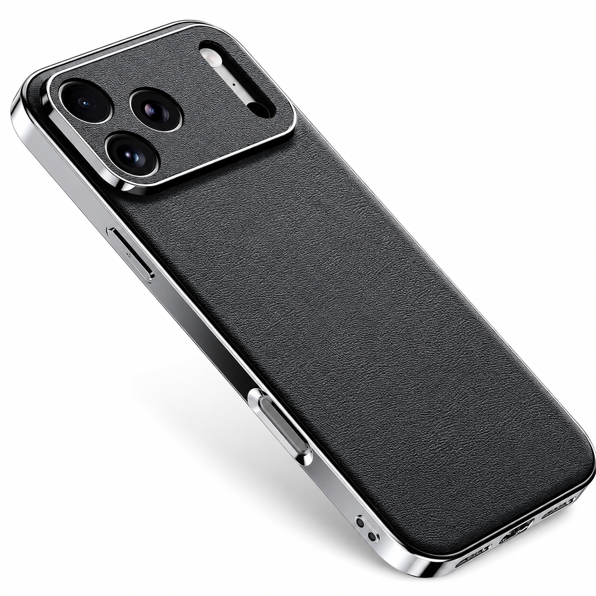 Premium iPhone Case Genuine Cowhide Leather Shockproof Cover Full Camera Lens Guard Anti-Slip Matte Finish Slim Protective Case for Everyday Daily Use
