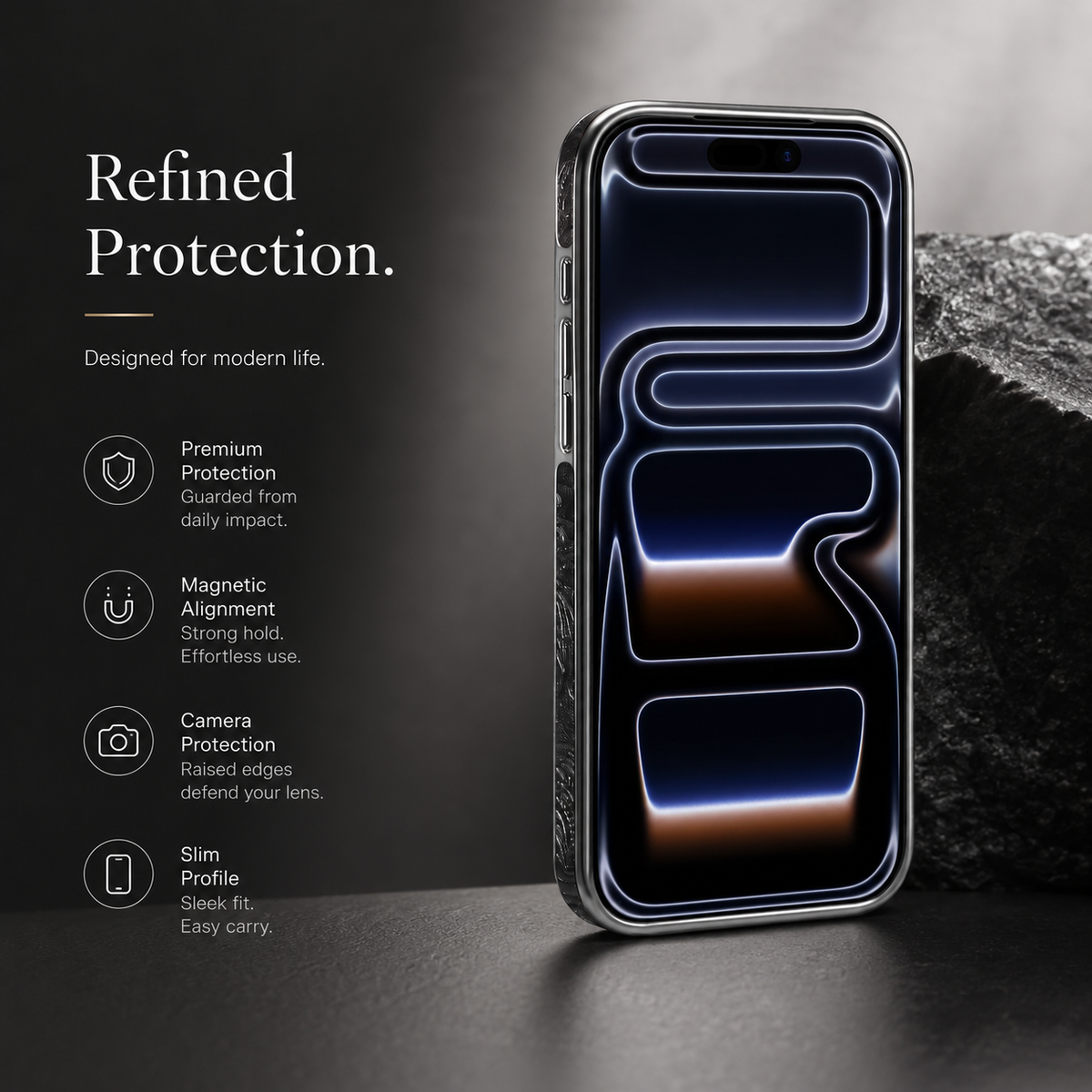 Premium iPhone Case Genuine Leather 360 Rotating Stand Holder Retro Printed Protective Cover Shockproof Non Slip Slim Full Coverage Business Case