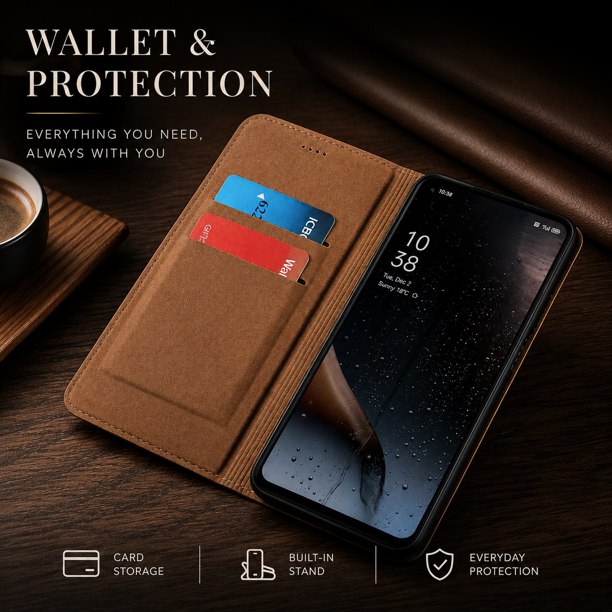 Premium iPhone Case Genuine Leather Crocodile Texture Flip Cover Card Pocket Shockproof Full Protection Anti Scratch Non Slip Slim Design