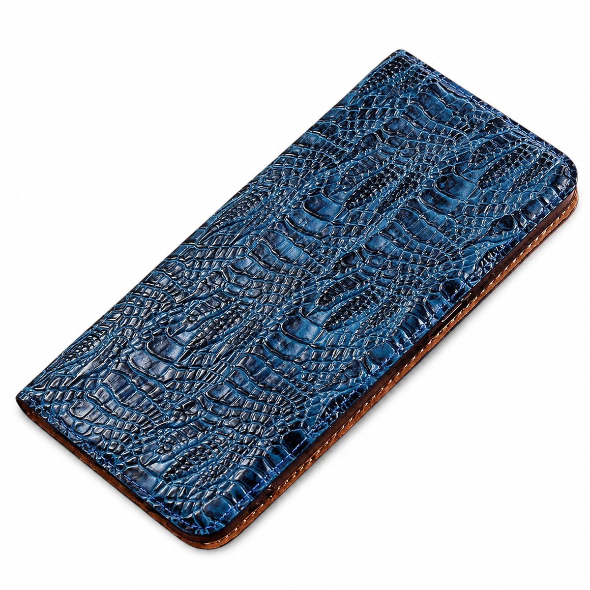 Premium iPhone Case Genuine Leather Crocodile Texture Flip Cover Card Pocket Shockproof Full Protection Anti Scratch Non Slip Slim Design