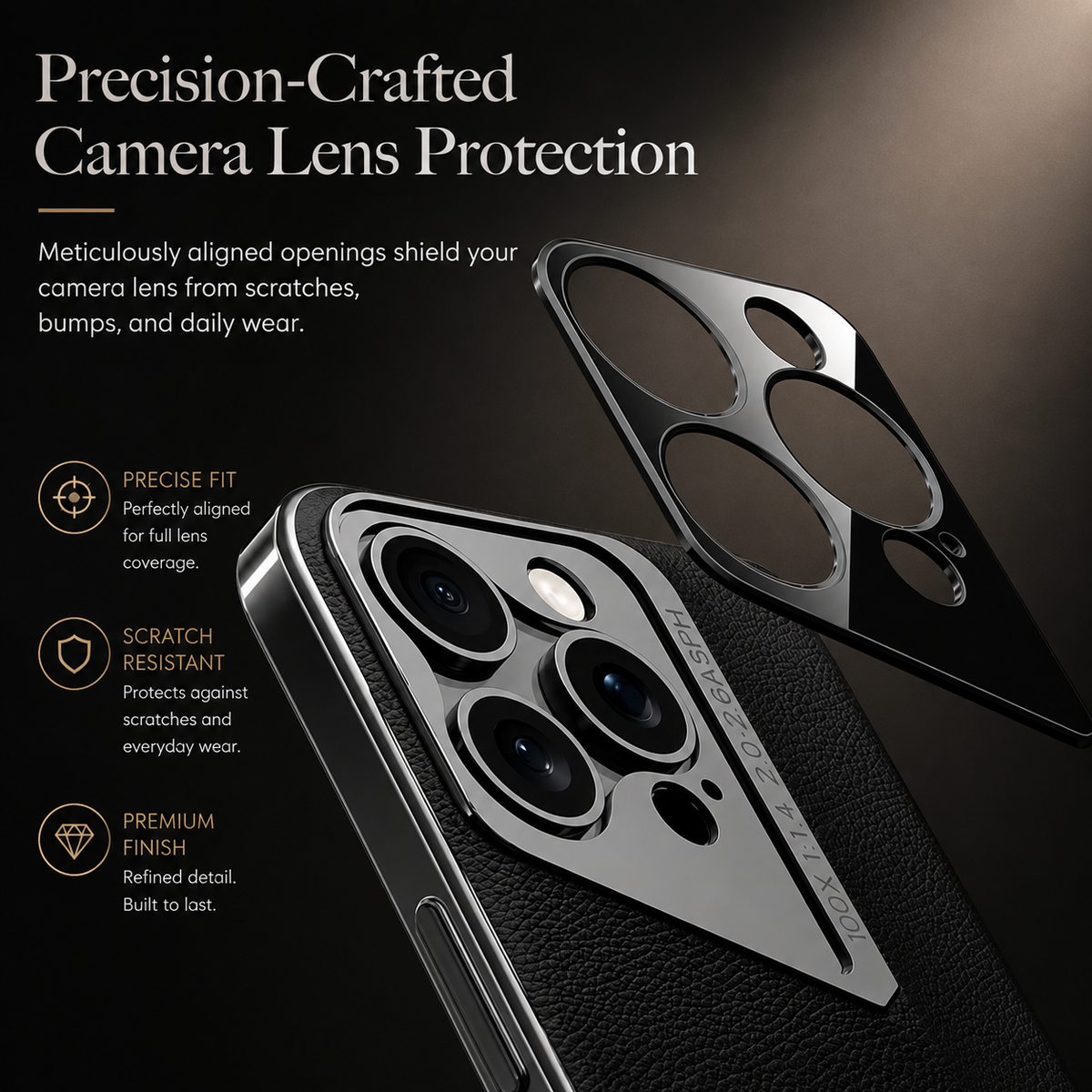 Premium iPhone Case Genuine Leather Electroplated Shockproof Protective Cover Hard PC Back Camera Lens Protection Anti Slip Grip Ultra Thin Slim Design