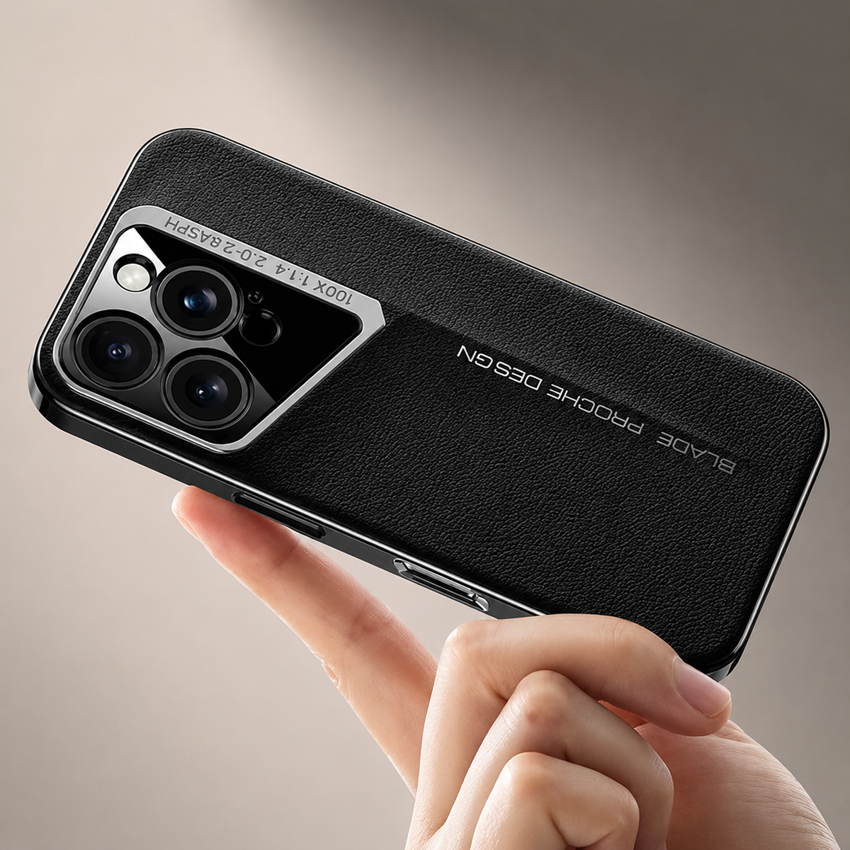 Premium iPhone Case Genuine Leather Electroplated Shockproof Protective Cover Hard PC Back Camera Lens Protection Anti Slip Grip Ultra Thin Slim Design
