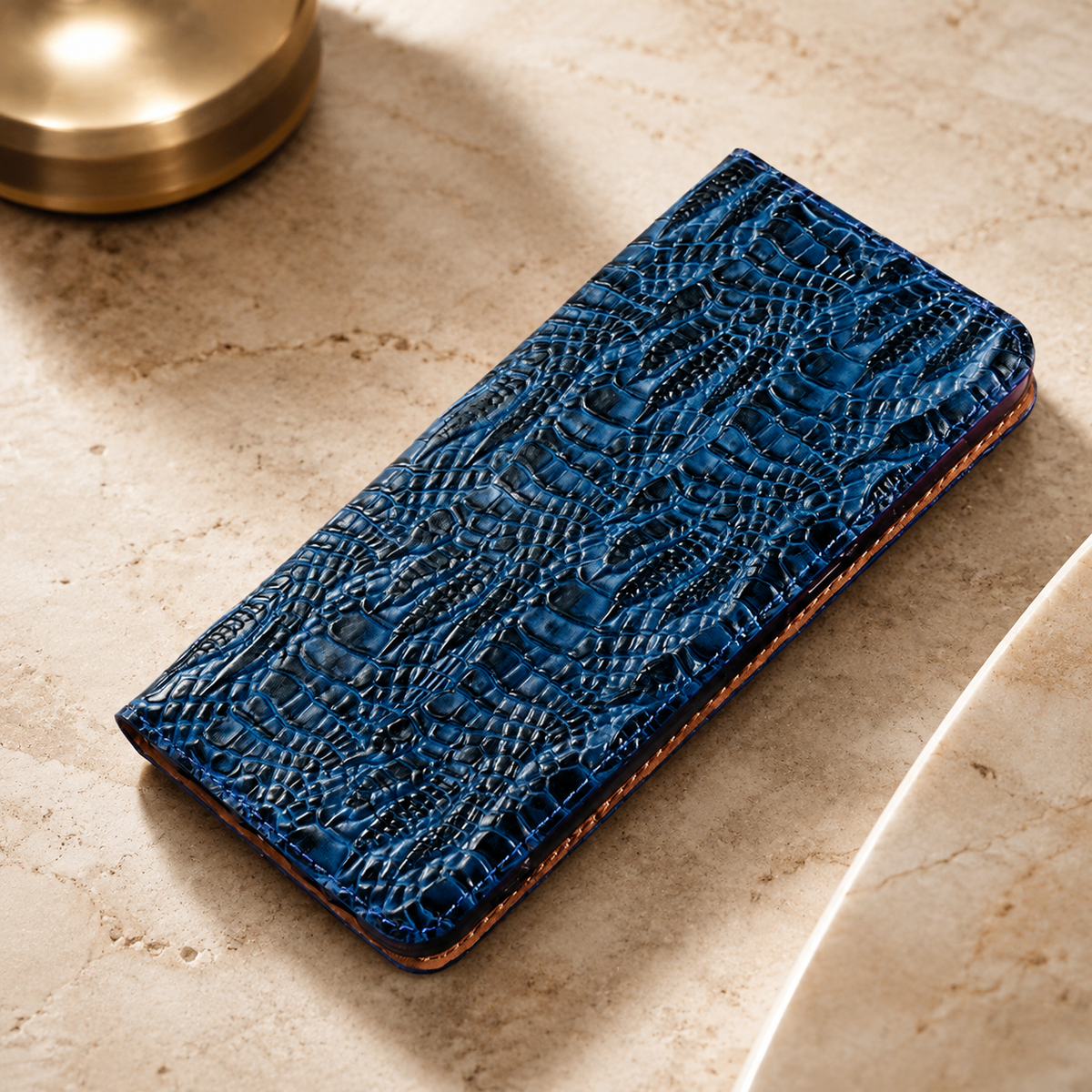 Premium iPhone Case Genuine Leather Flip Cover Card Pocket Non Slip Full Protection Scratch Resistant Soft Interior Slim Wallet Design Matte Daily Use