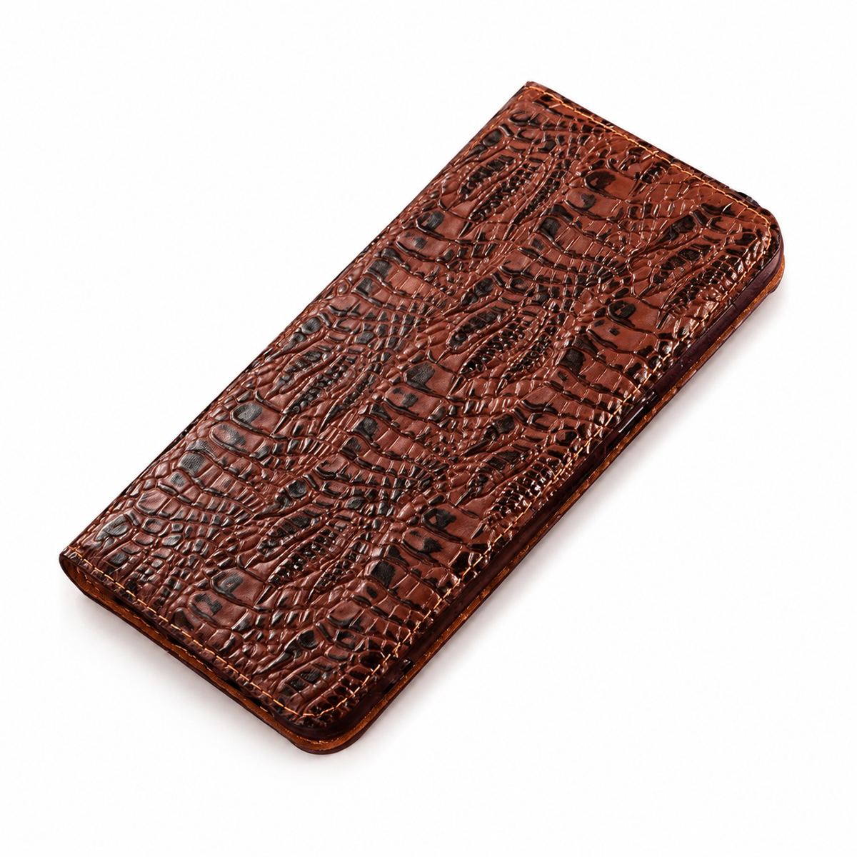 Premium iPhone Case Genuine Leather Flip Cover Card Pocket Non Slip Full Protection Scratch Resistant Soft Interior Slim Wallet Design Matte Daily Use