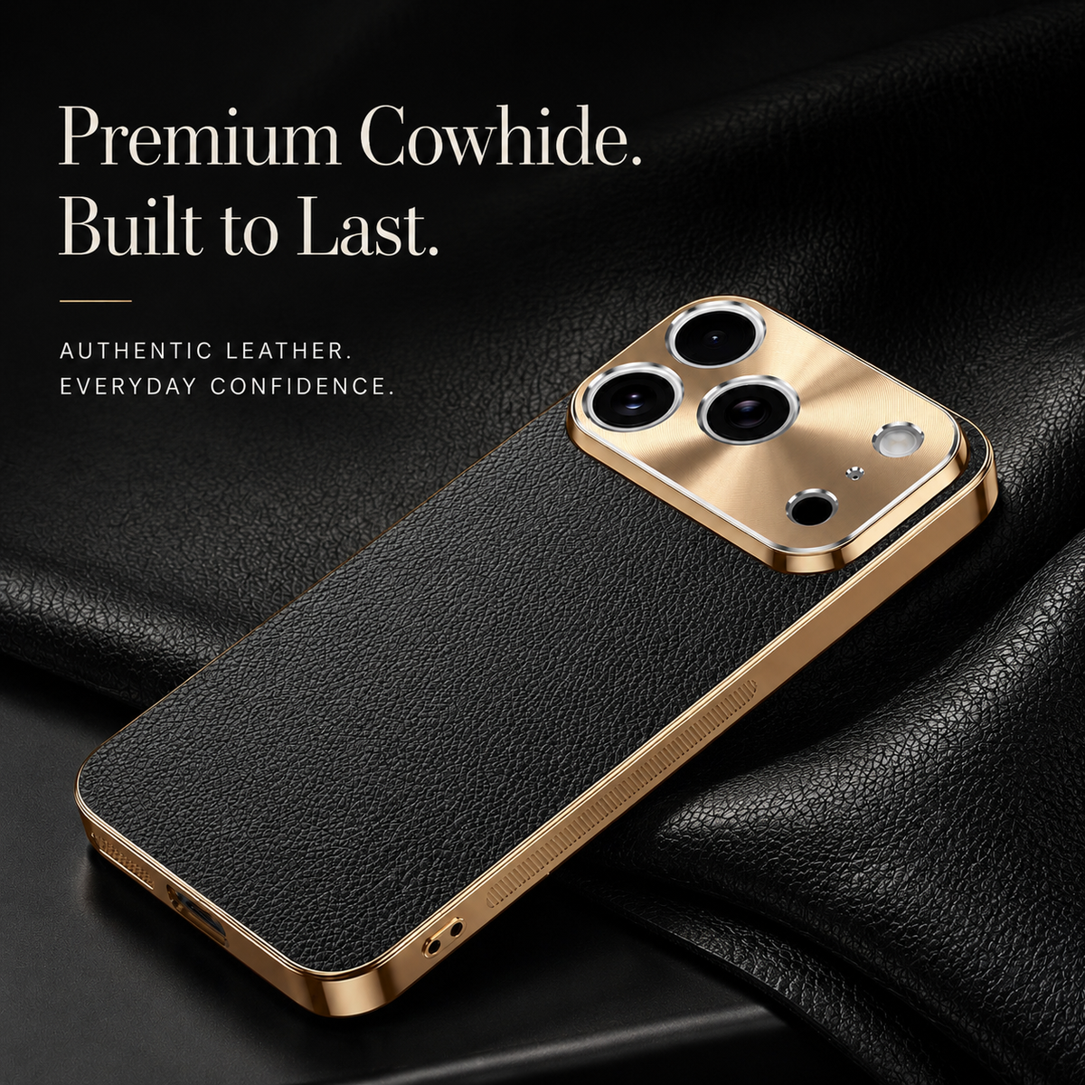 Premium iPhone Case Genuine Leather MagSafe Magnetic Cover Rotating Ring Stand Shockproof Frameless Slim Protective Design Camera Guard Protection Use