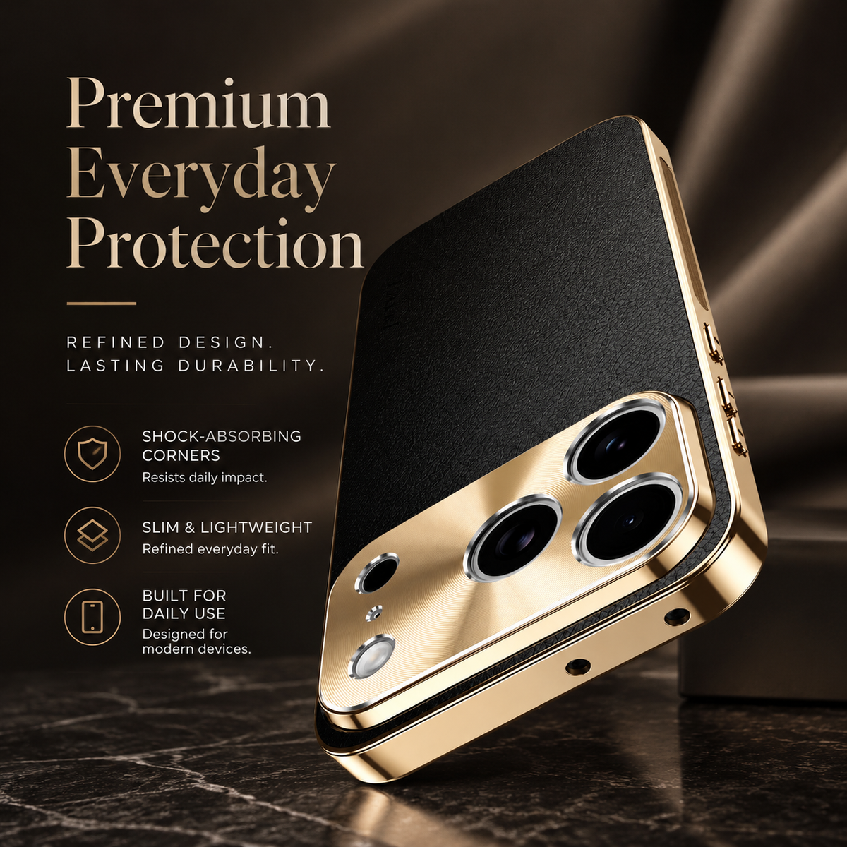 Premium iPhone Case Genuine Leather MagSafe Magnetic Cover Rotating Ring Stand Shockproof Frameless Slim Protective Design Camera Guard Protection Use