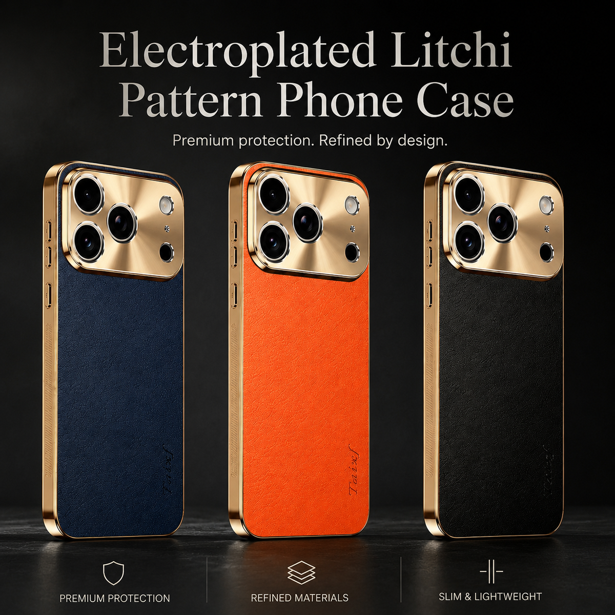 Premium iPhone Case Genuine Leather MagSafe Magnetic Cover Rotating Ring Stand Shockproof Frameless Slim Protective Design Camera Guard Protection Use