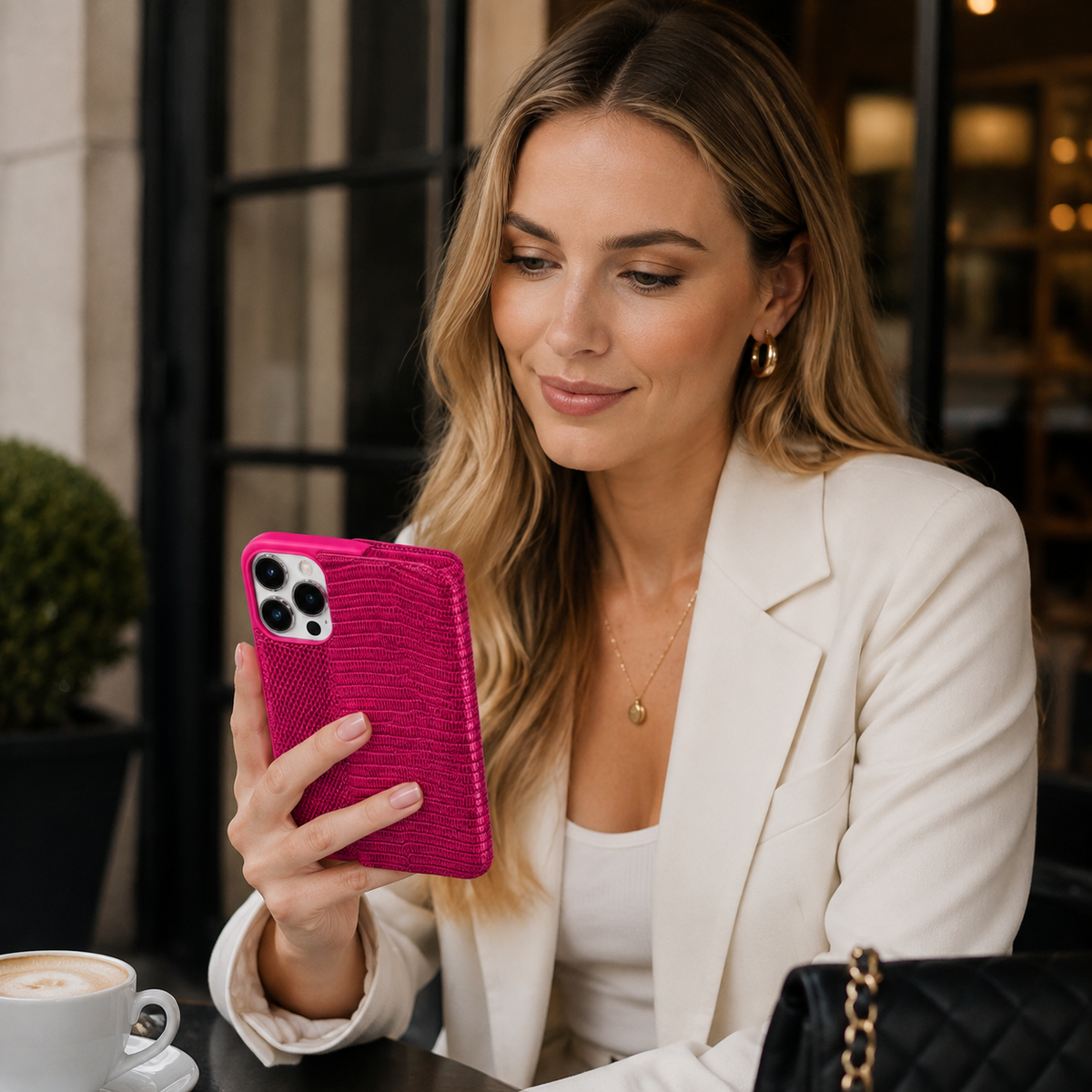 Premium iPhone Case Genuine Leather Wallet Flip Cover Card Holder Anti Scratch Slim Full Coverage Protective Cover Lightweight Magnetic Closure Design