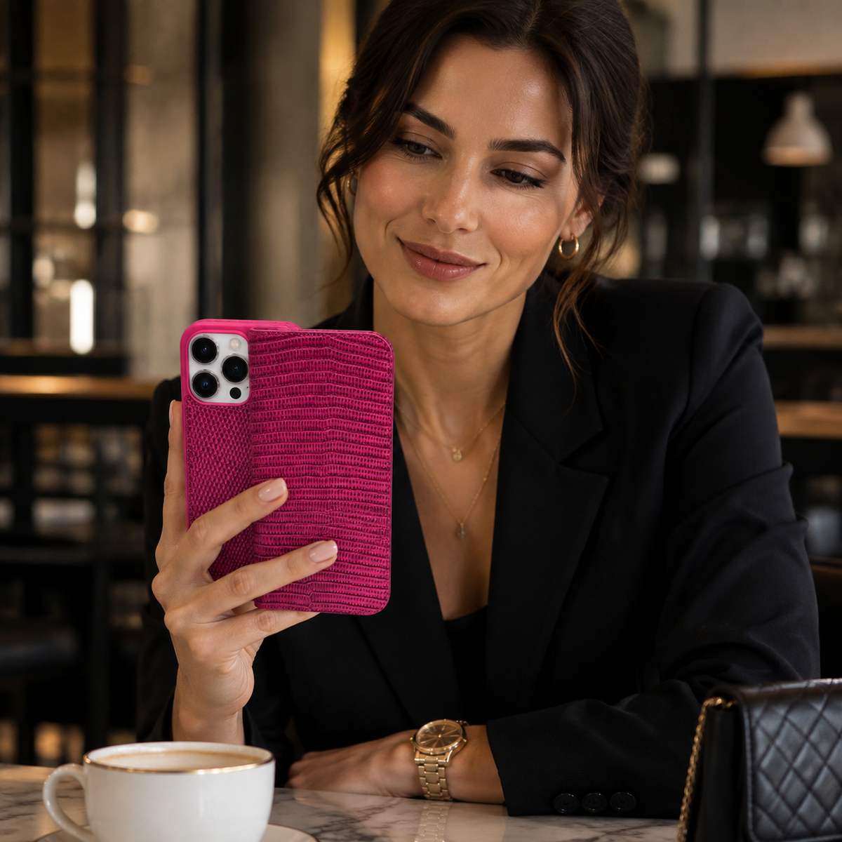 Premium iPhone Case Genuine Leather Wallet Flip Cover Card Holder Anti Scratch Slim Full Coverage Protective Cover Lightweight Magnetic Closure Design