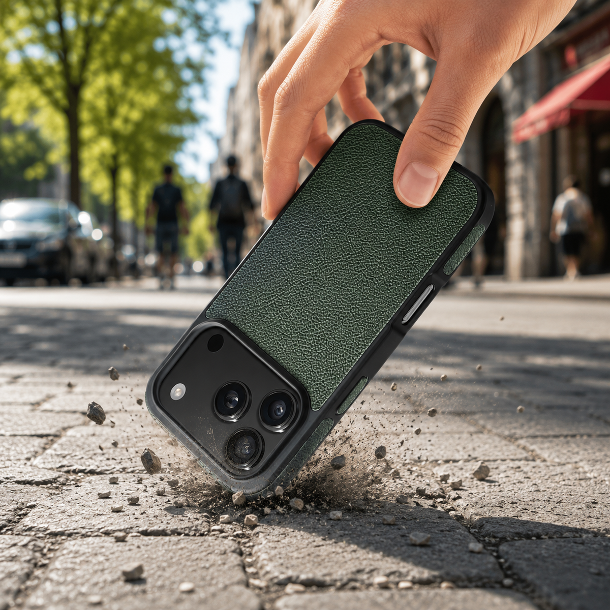 Premium iPhone Case Genuine Leather Wallet Flip Cover Card Holder Kickstand Stand Shockproof Slim Cowhide TPU Lining Non Slip Protective Design Secure