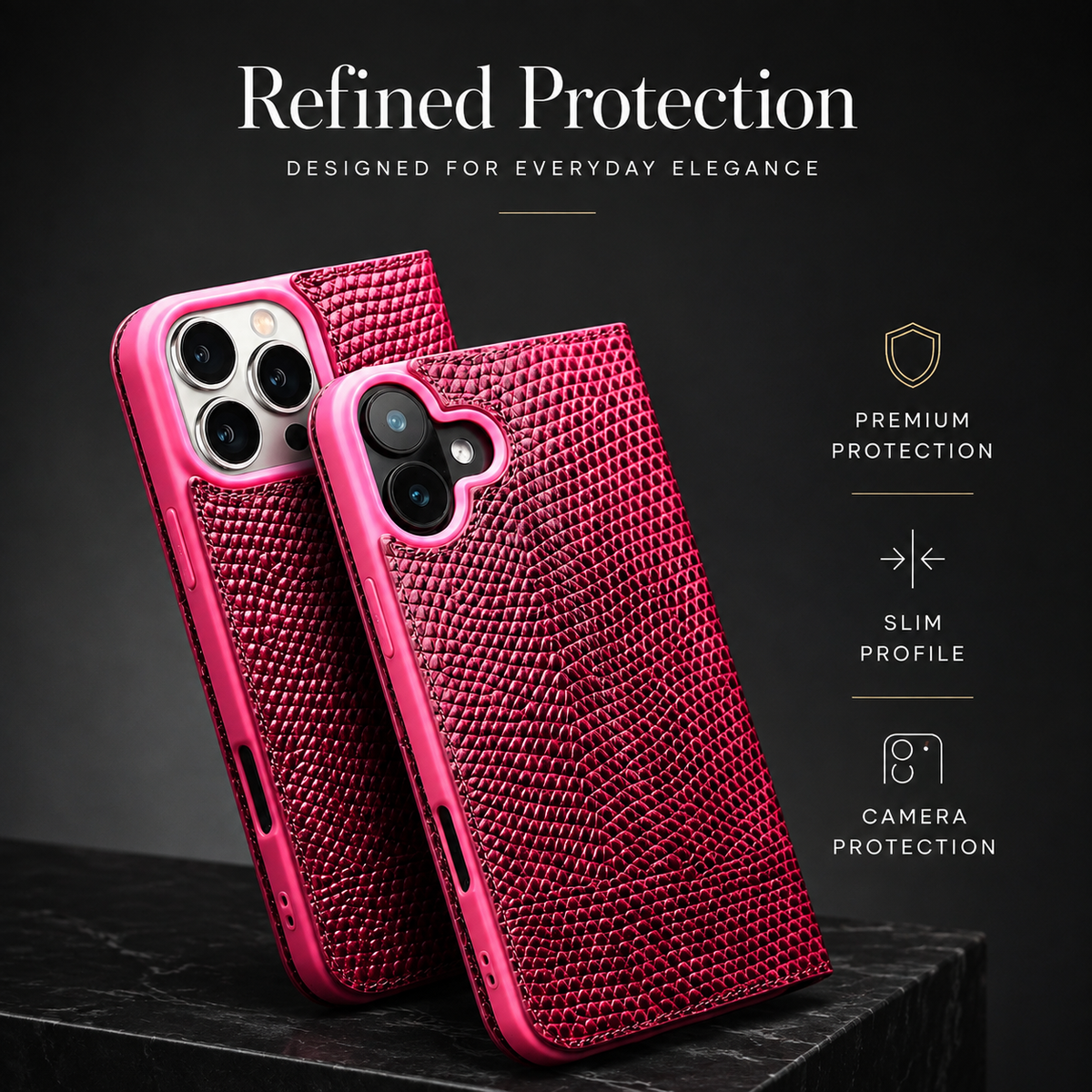 Premium iPhone Case Genuine Leather Wallet Flip Cover Magnetic Closure Kickstand Shockproof Full Body Protection Card Holder Luxury Design