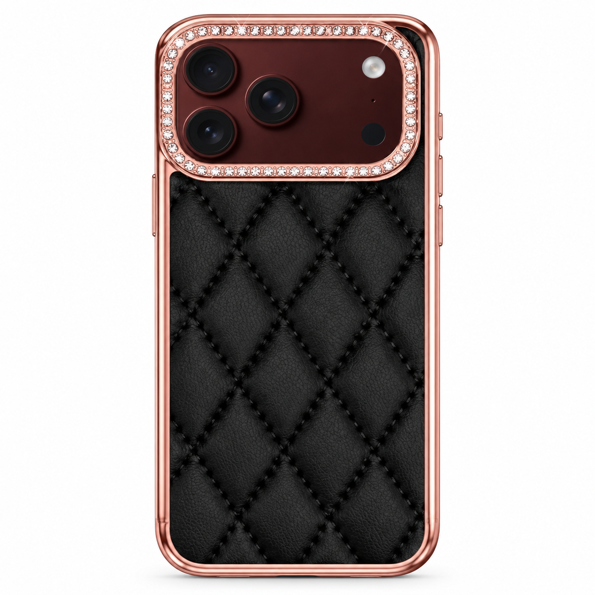 Premium iPhone Case Golden Glitter Diamond Leather Hinge Protection Foldable Cover Glass Screen Protector Shockproof Slim Luxury Protective Phone Cover Case