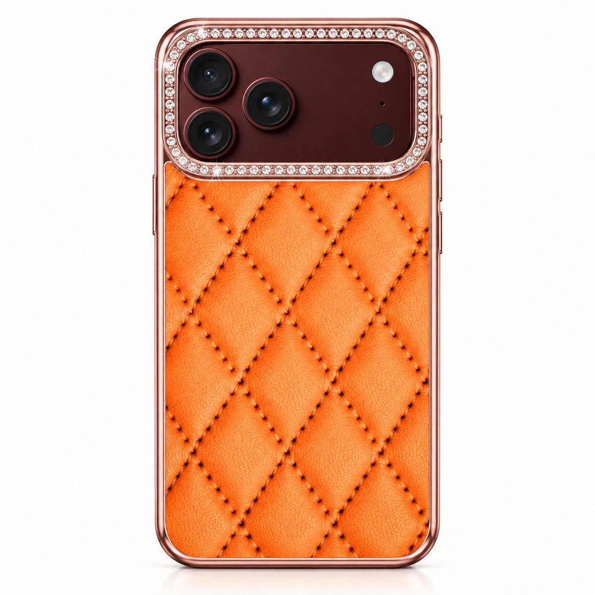 Premium iPhone Case Golden Glitter Diamond Leather Hinge Protection Foldable Cover Glass Screen Protector Shockproof Slim Luxury Protective Phone Cover Case