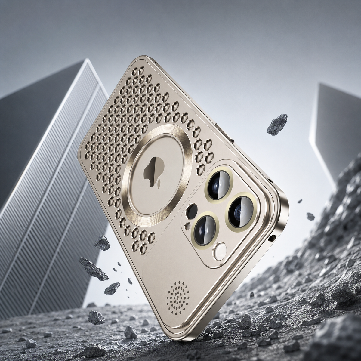 Premium iPhone Case Heat Dissipation Magnetic Aluminum Cover MagSafe Compatible Dual Layer Shockproof Slim Scratch Resistant Protective Finish Designs