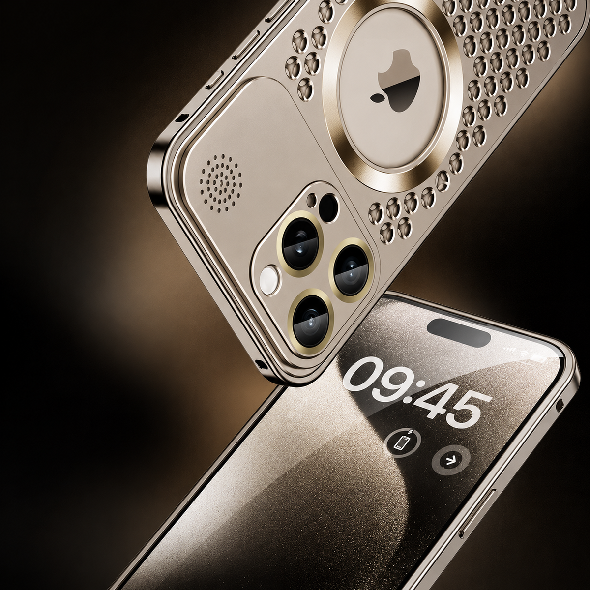 Premium iPhone Case Heat Dissipation Magnetic Aluminum Cover MagSafe Compatible Dual Layer Shockproof Slim Scratch Resistant Protective Finish Designs