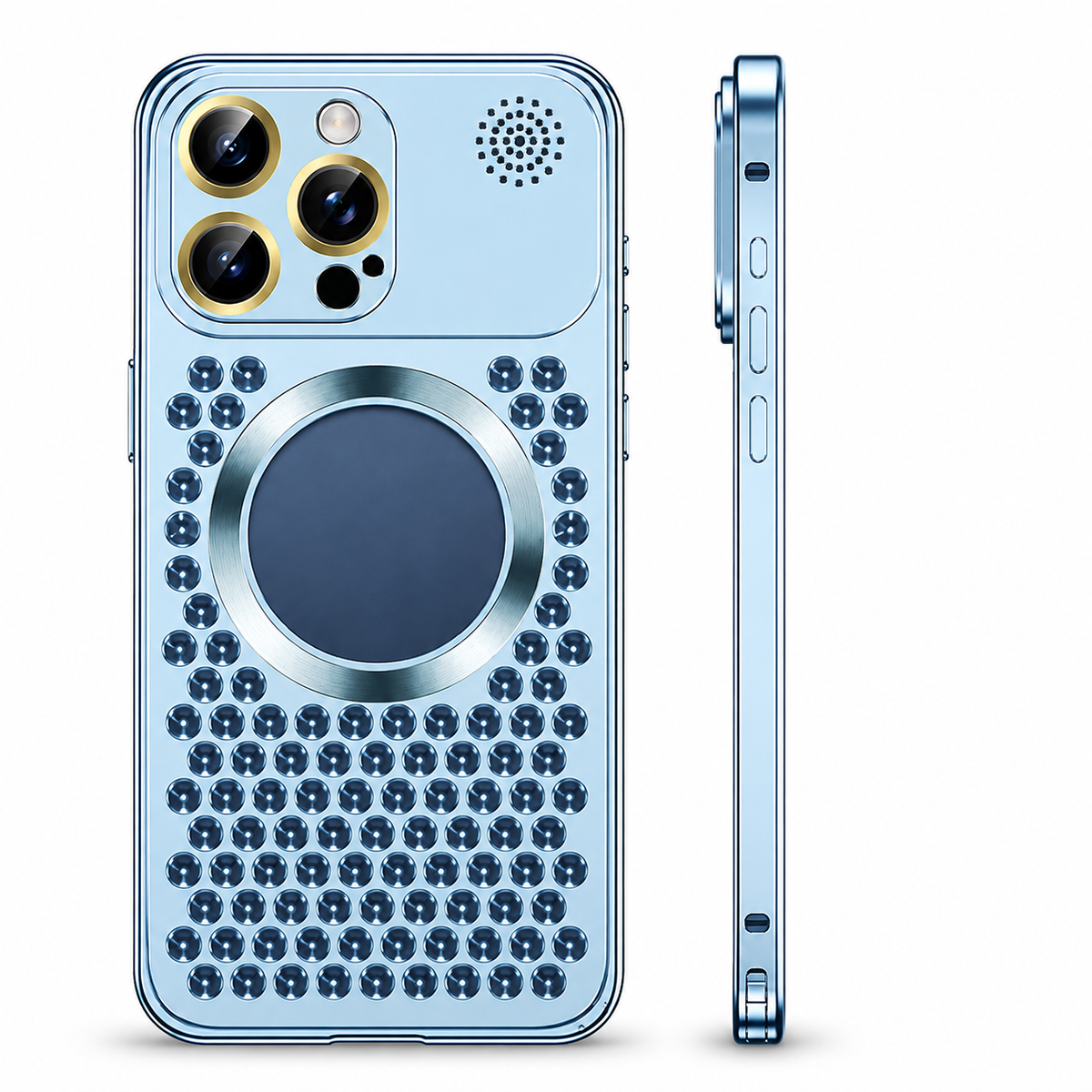Premium iPhone Case Heat Dissipation Magnetic Aluminum Cover MagSafe Compatible Dual Layer Shockproof Slim Scratch Resistant Protective Finish Designs