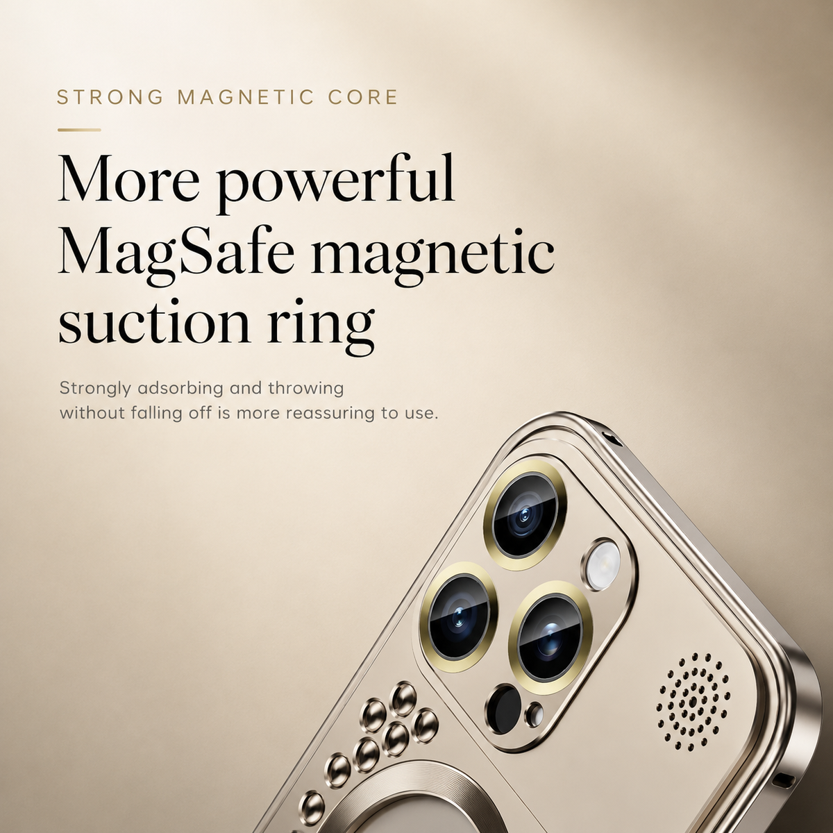 Premium iPhone Case Heat Dissipation Magnetic Aluminum Cover MagSafe Compatible Dual Layer Shockproof Slim Scratch Resistant Protective Finish Designs