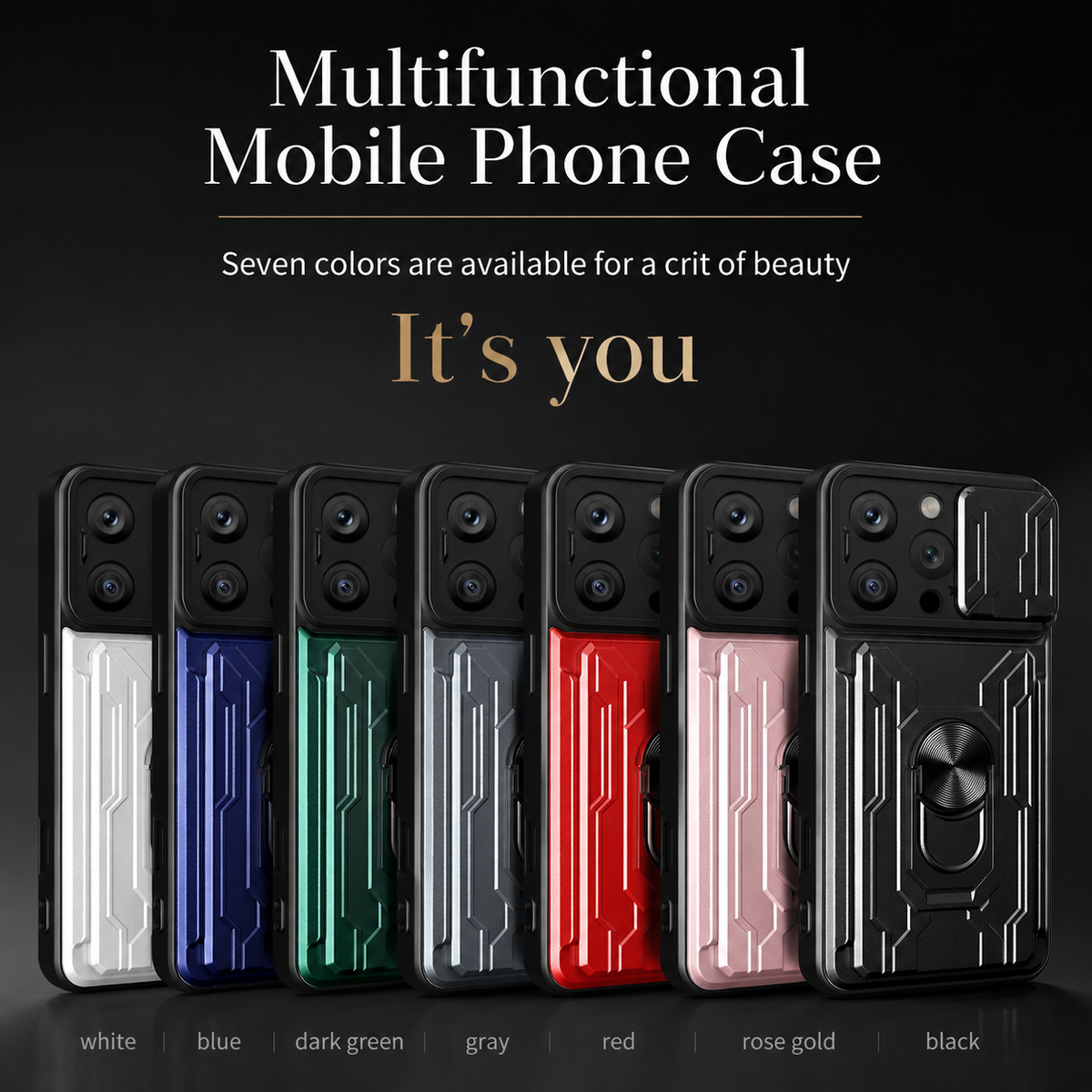 Premium iPhone Case Heavy Duty Card Pocket Dual Layer Shockproof Armor 360° Ring Stand Magnetic Mount Compatible Rugged Protective Cover for Daily Use