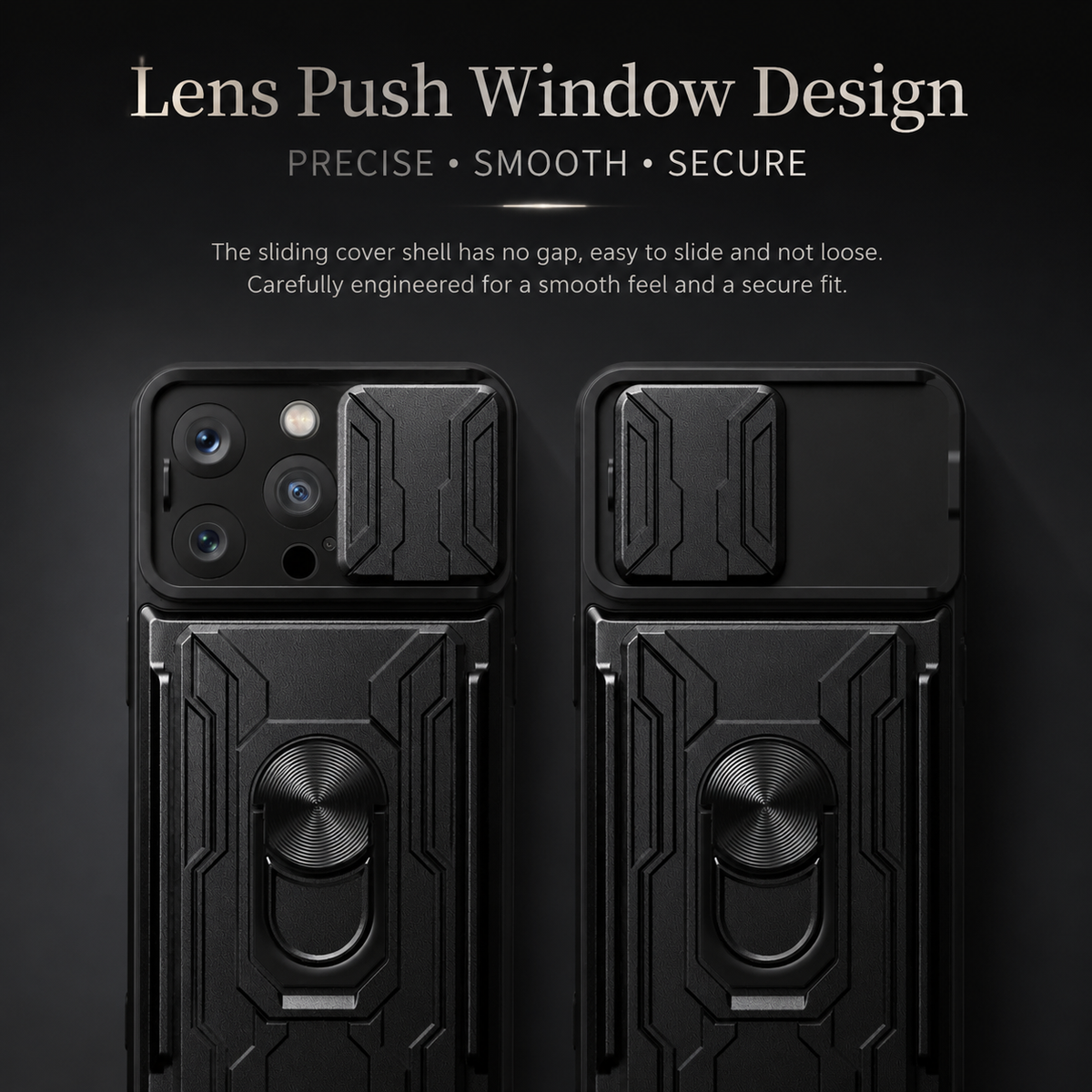 Premium iPhone Case Heavy Duty Card Pocket Dual Layer Shockproof Armor 360° Ring Stand Magnetic Mount Compatible Rugged Protective Cover for Daily Use