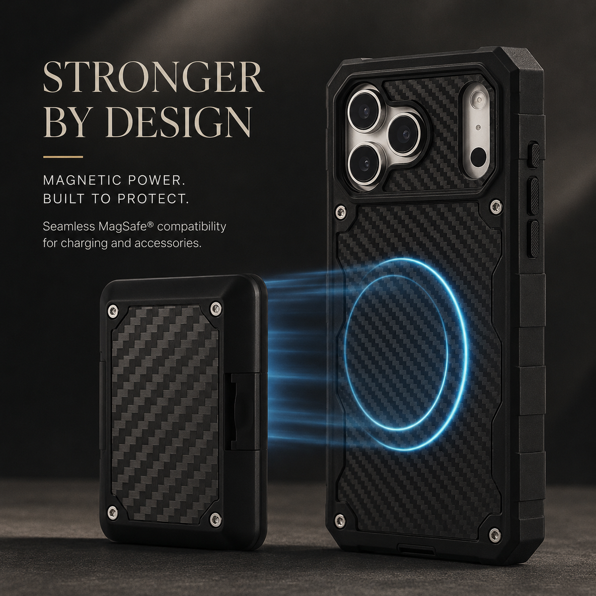 Premium iPhone Case Heavy Duty MagSafe Compatible Shockproof Military Grade Drop Protection Rugged Cover Anti Scratch Dustproof Non Slip Full Coverage